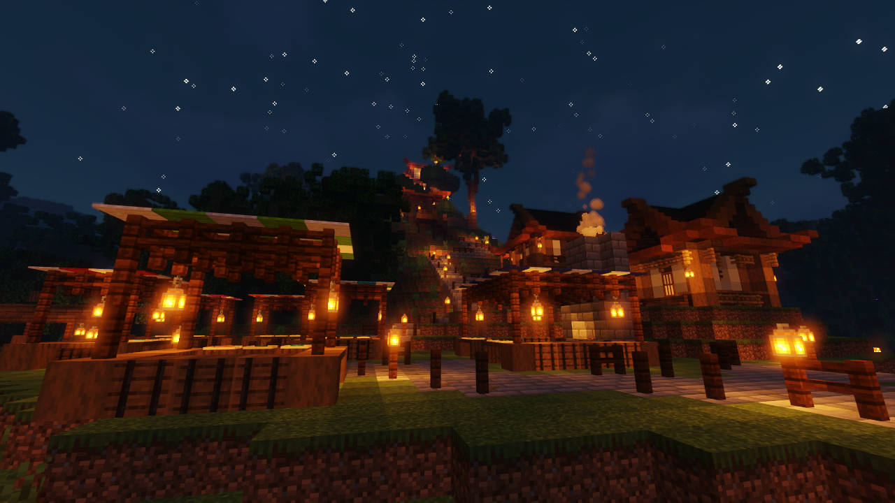 Minecraft Estetik Kahverengi Deniz Feneri Duvar Kağıdı