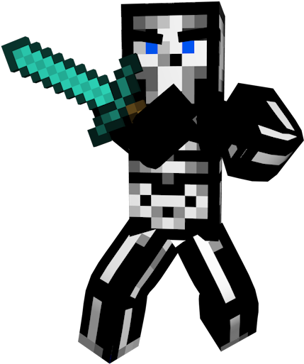 Minecraft Karakteri Kılıçla.PNG Duvar Kağıdı