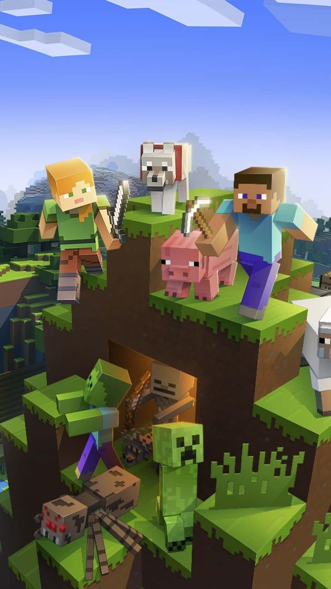 Minecraft Karakterleri Android Duvar Kağıdı