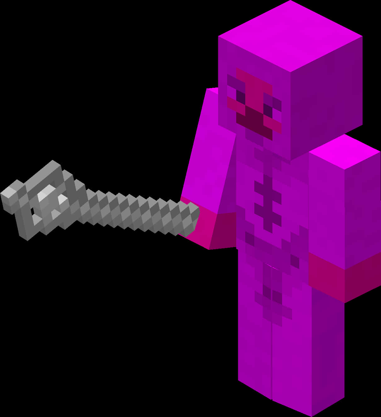 Minecraft: Mor Karakterli Kazma Duvar Kağıdı