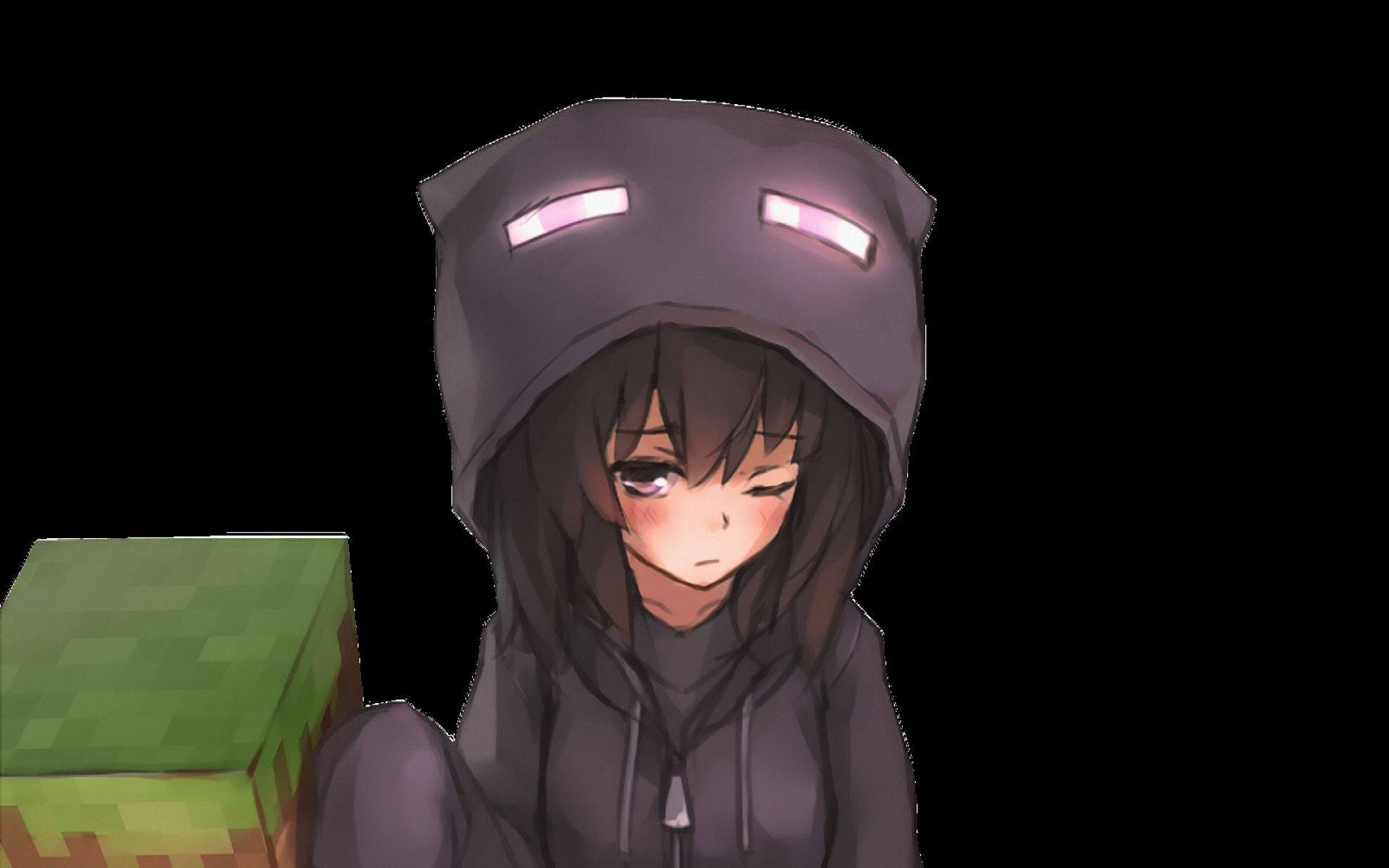 Minecraft Sevimli Anime Kızı PFP Duvar Kağıdı
