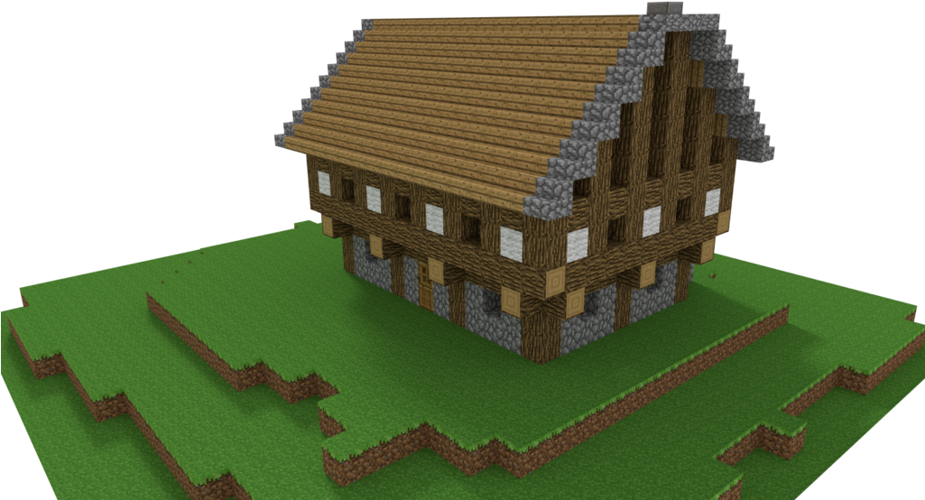 Minecraft Tarzı Sanal Köşk Modeli Duvar Kağıdı
