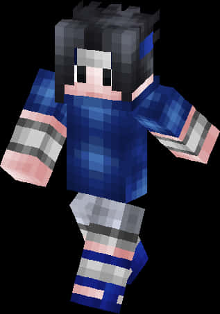 Minecraft Tarzı Sasuke Karakteri Duvar Kağıdı