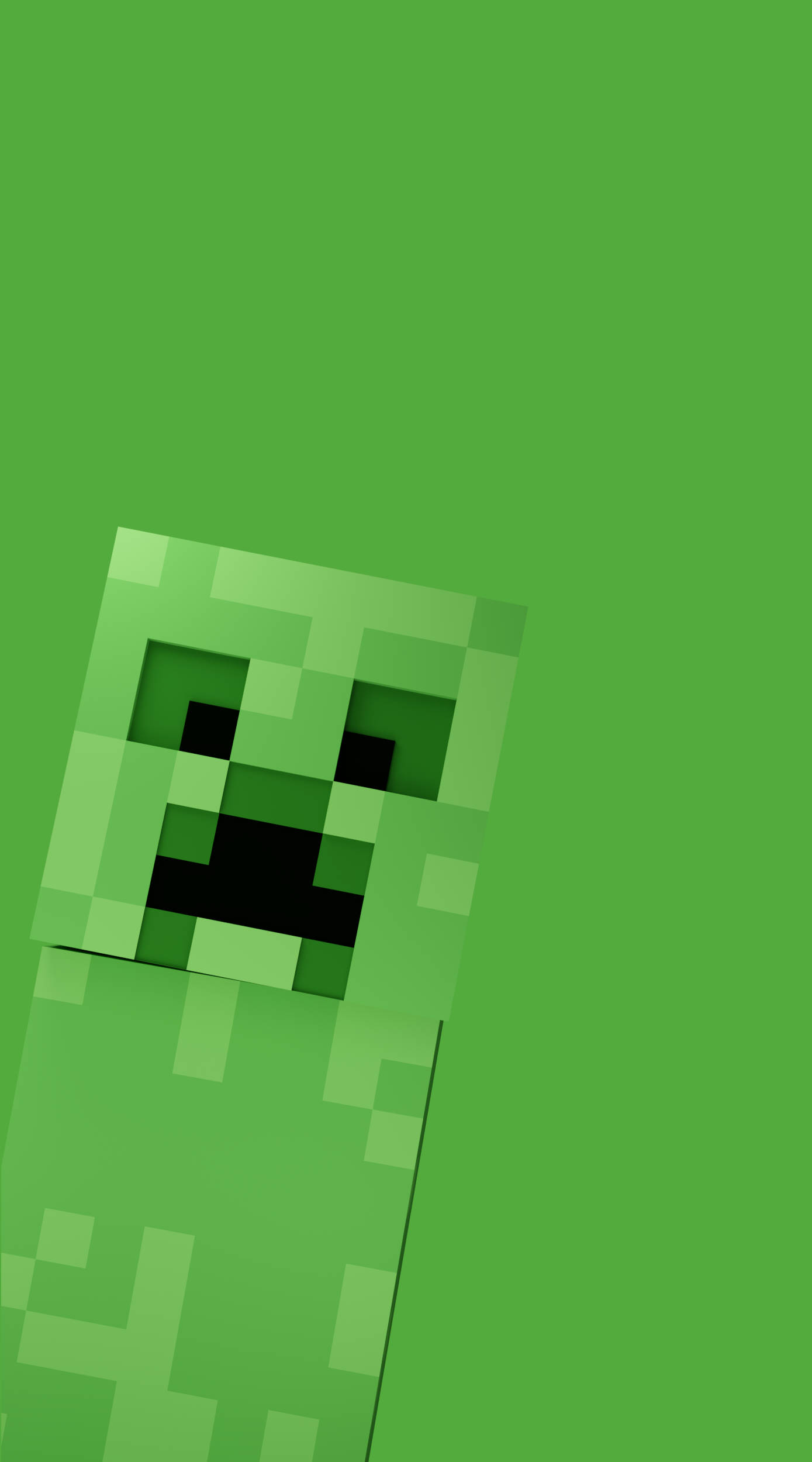Minecraft Telefon Yeşil Creeper Duvar Kağıdı