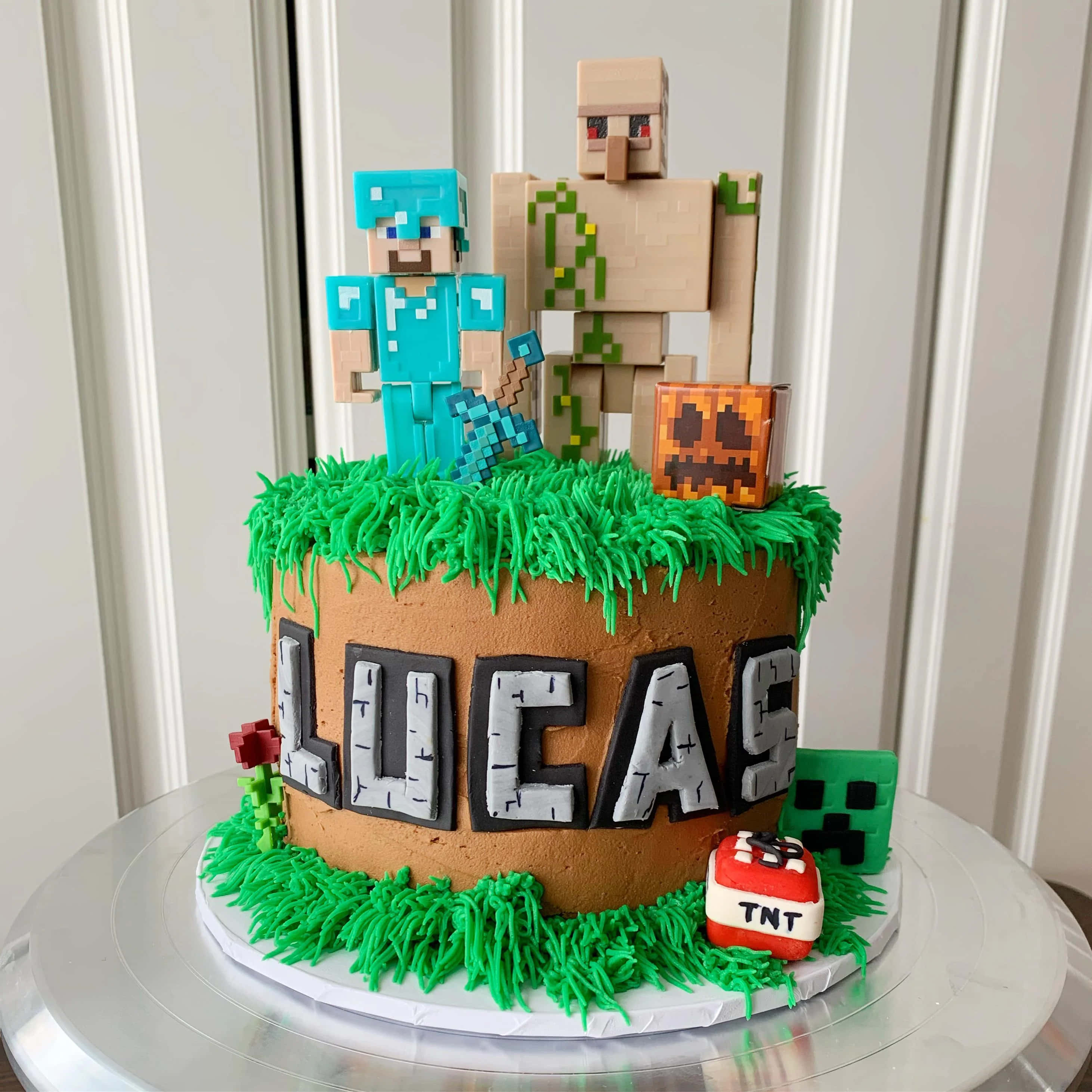 minecraft temalı bir pasta Duvar Kağıdı