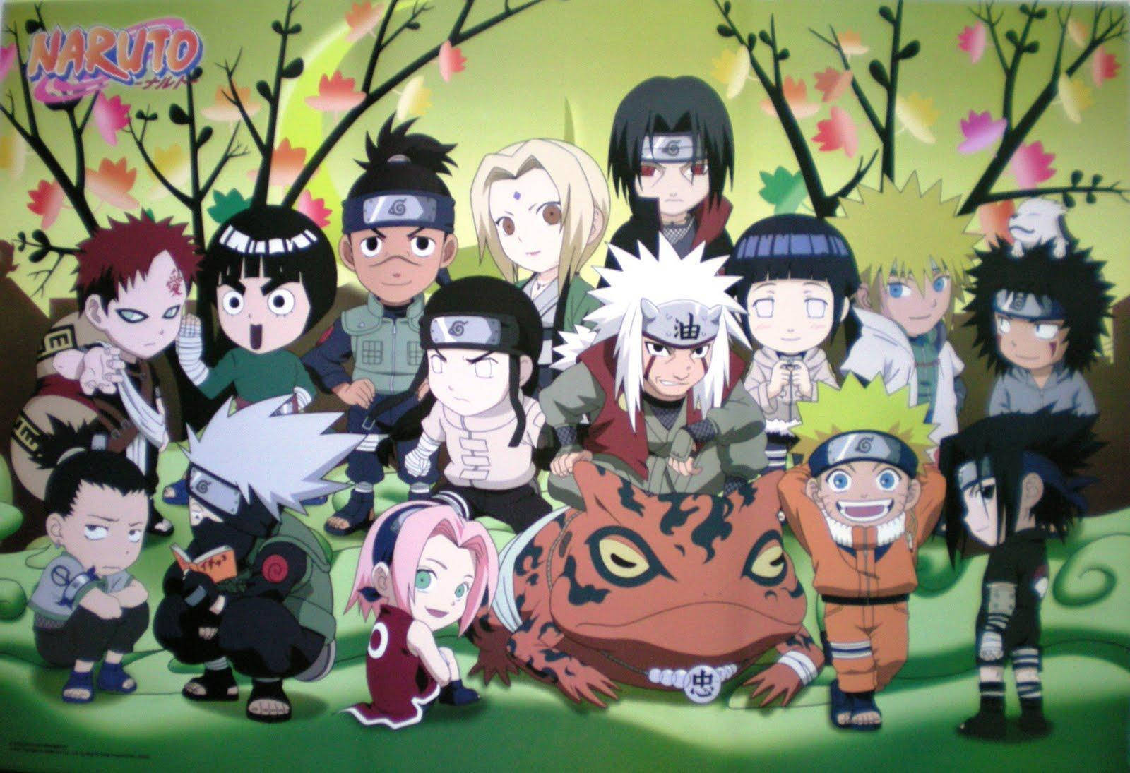 Mini Naruto Karakterleri Anime Kapağı Duvar Kağıdı