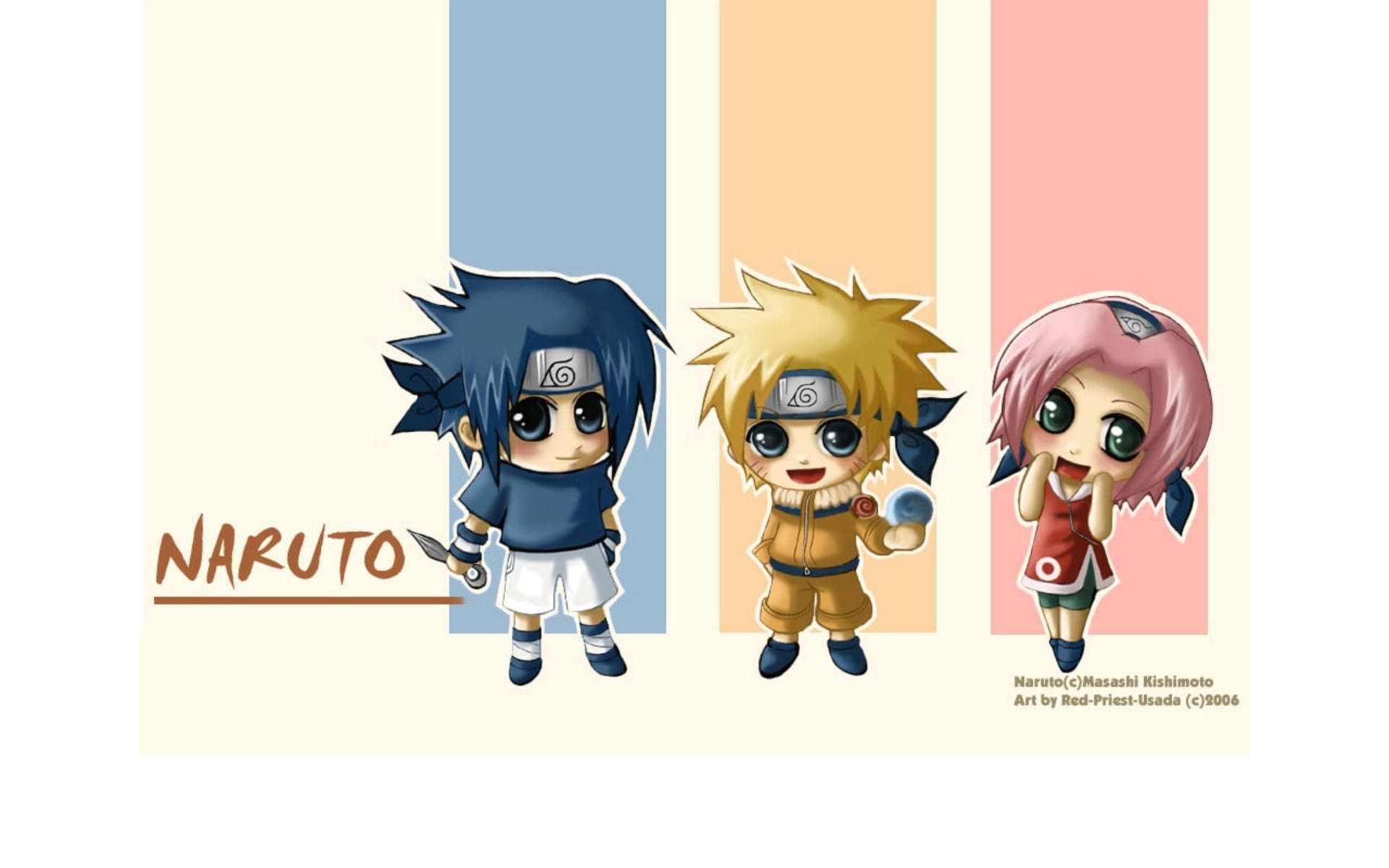 Mini Naruto Karakterleri Kapak Duvar Kağıdı
