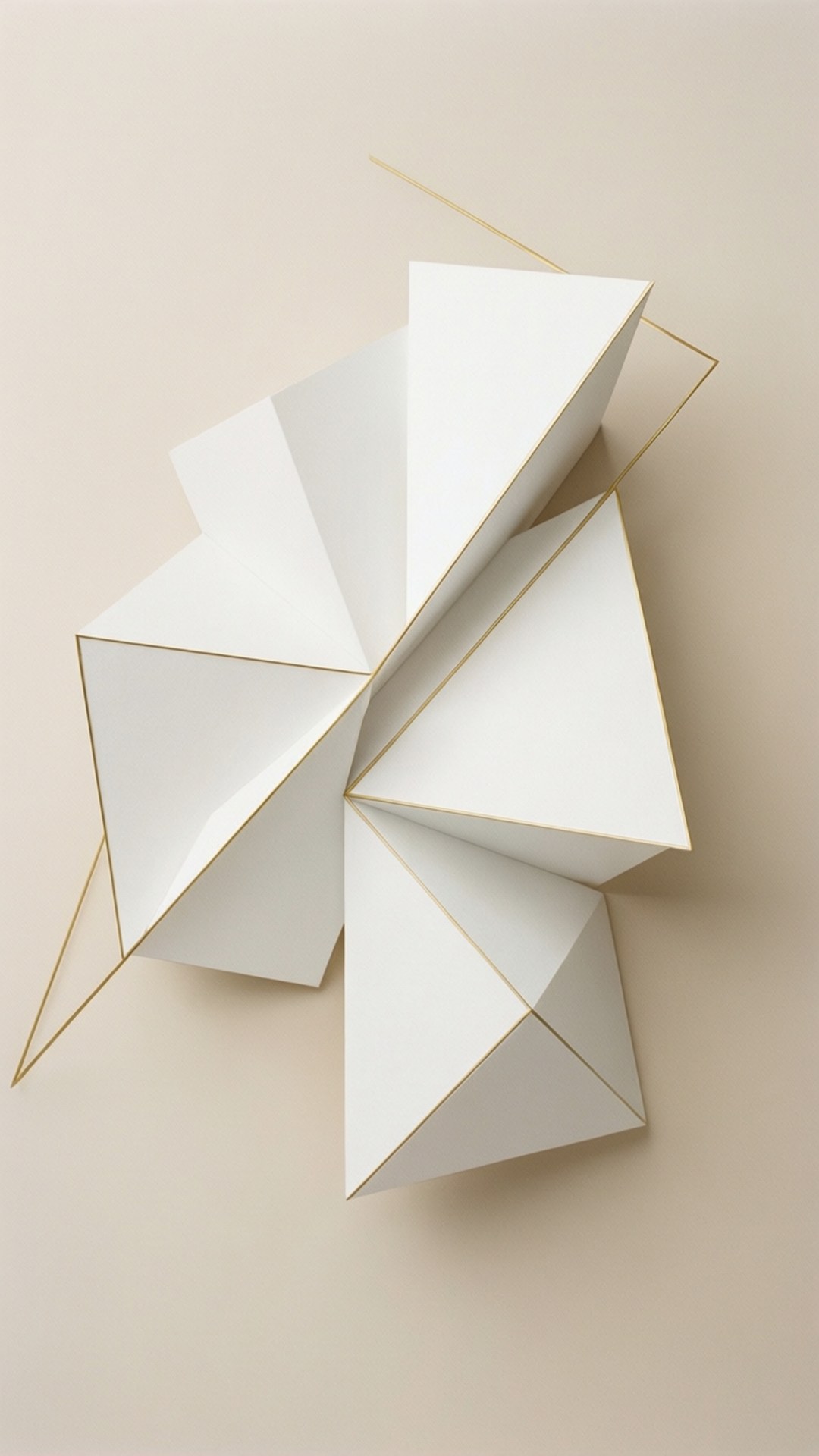 Minimalist Altın Geometri Duvar Kağıdı