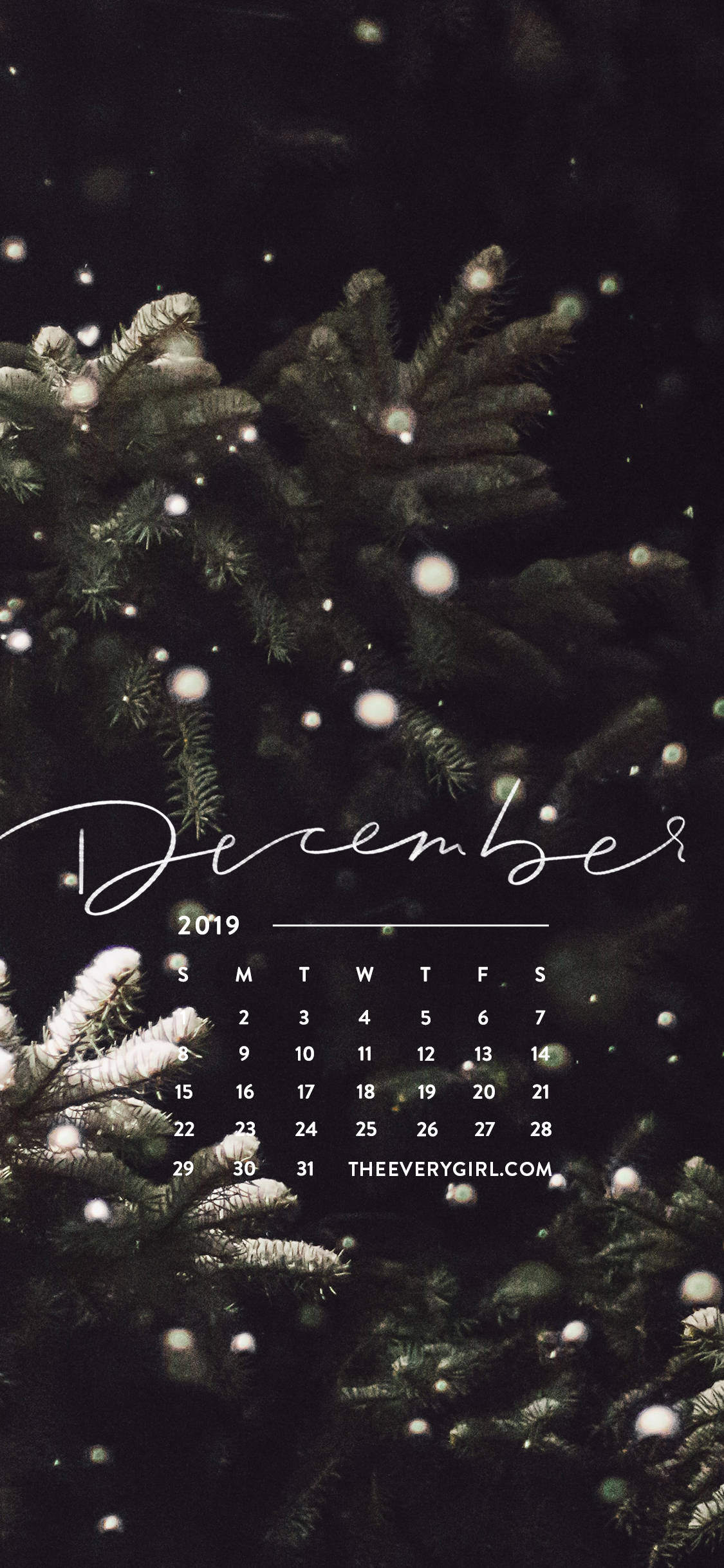 Minimalist Aralık Noel iPhone Duvar Kağıdı