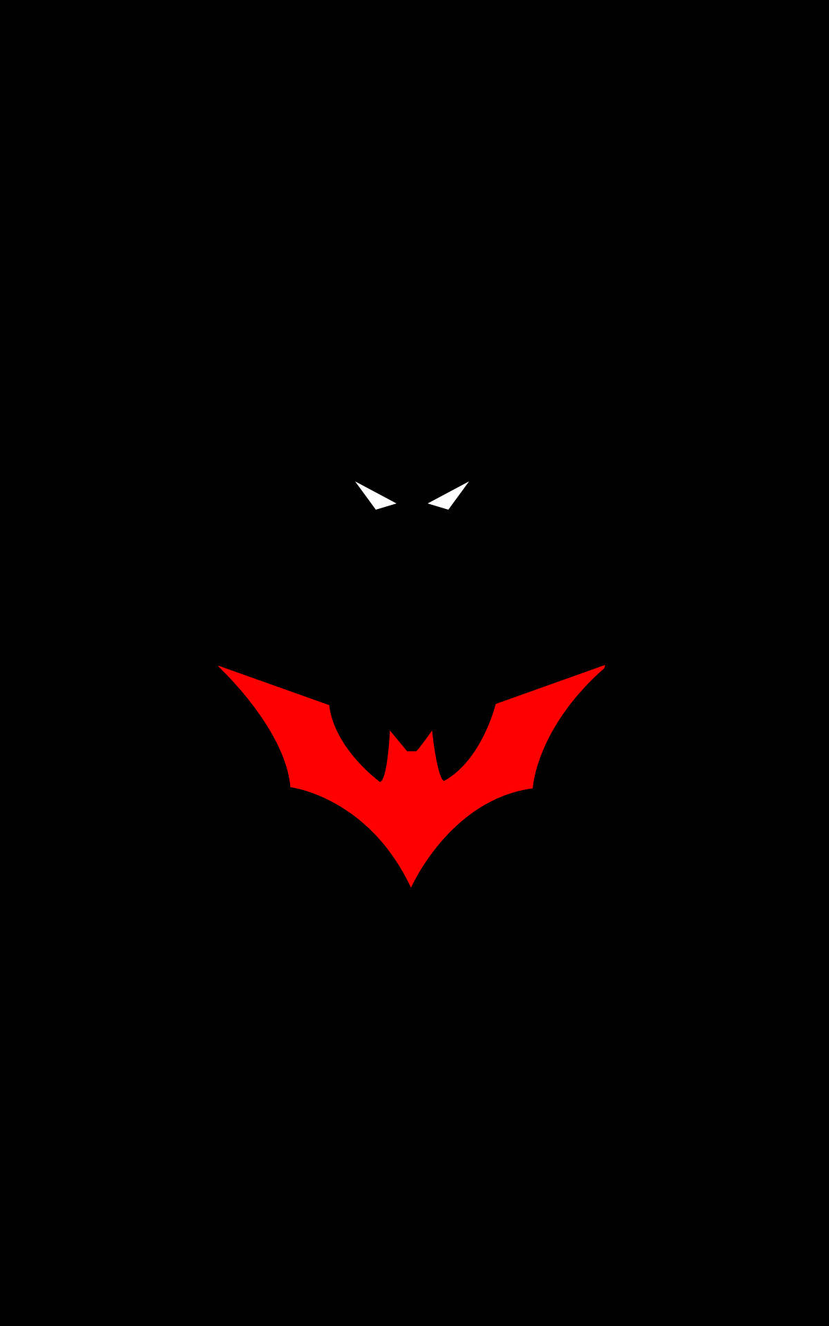 Minimalist Batman Sembolü İllüstrasyon iPhone Duvar Kağıdı