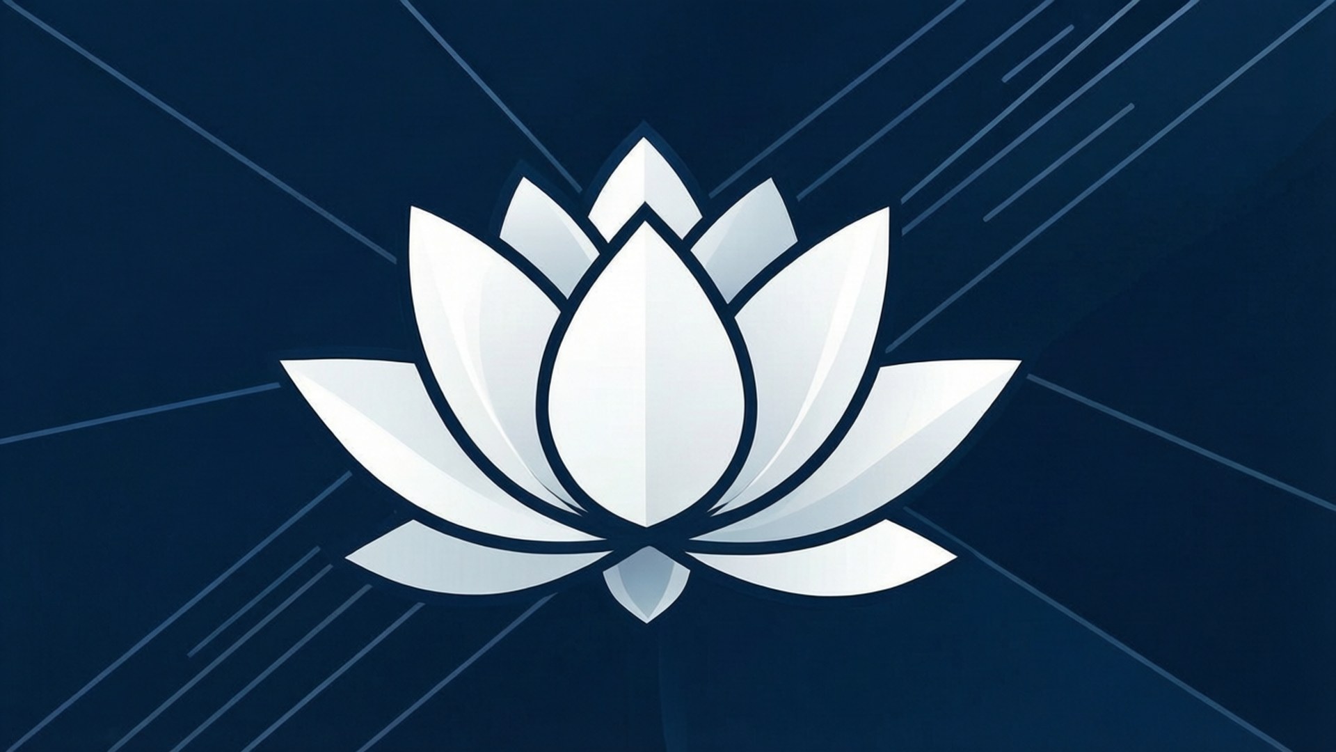 Minimalist Beyaz Lotus Duvar Kağıdı