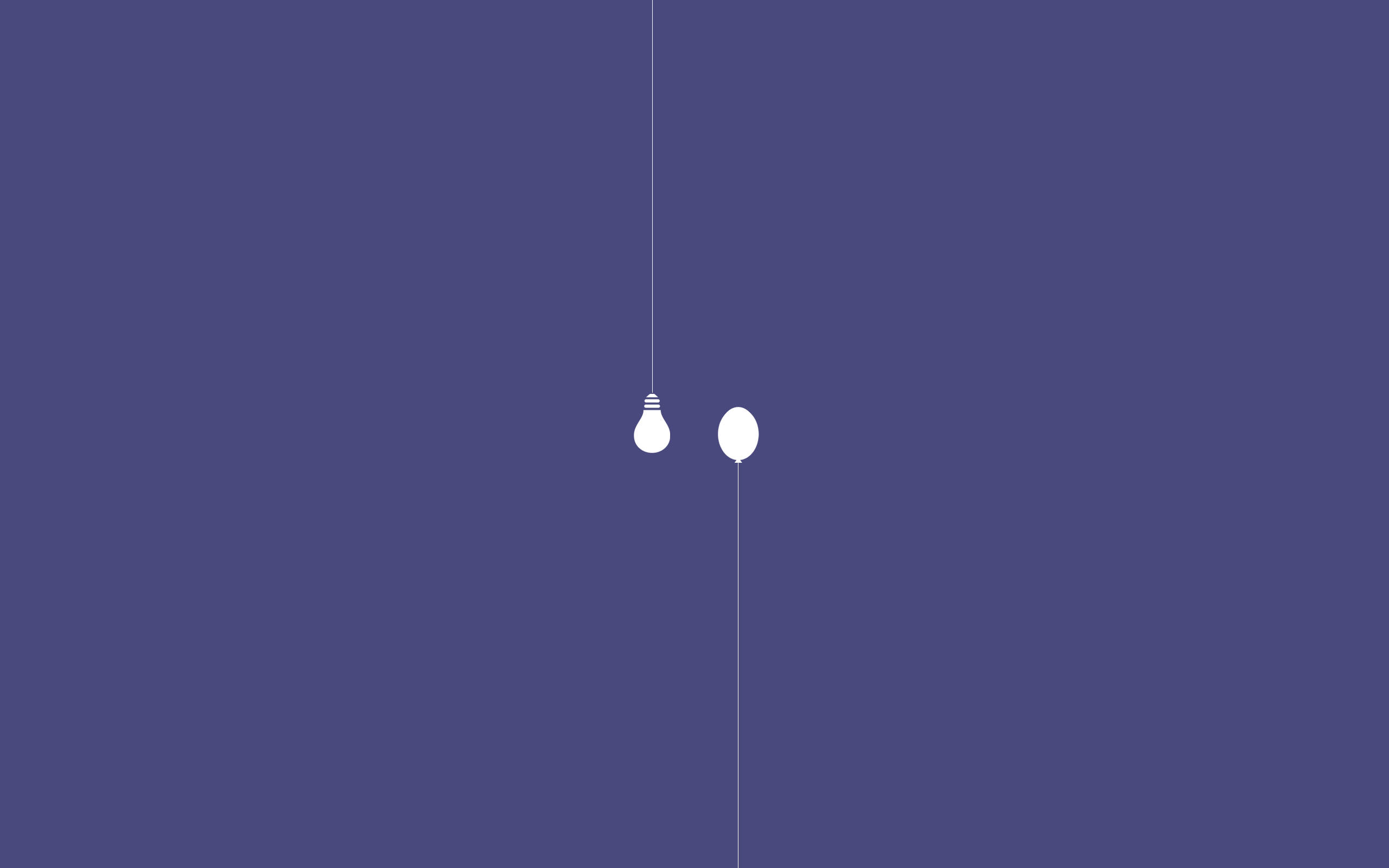 Minimalist Estetik Dizüstü – Ampul ve Balon Duvar Kağıdı