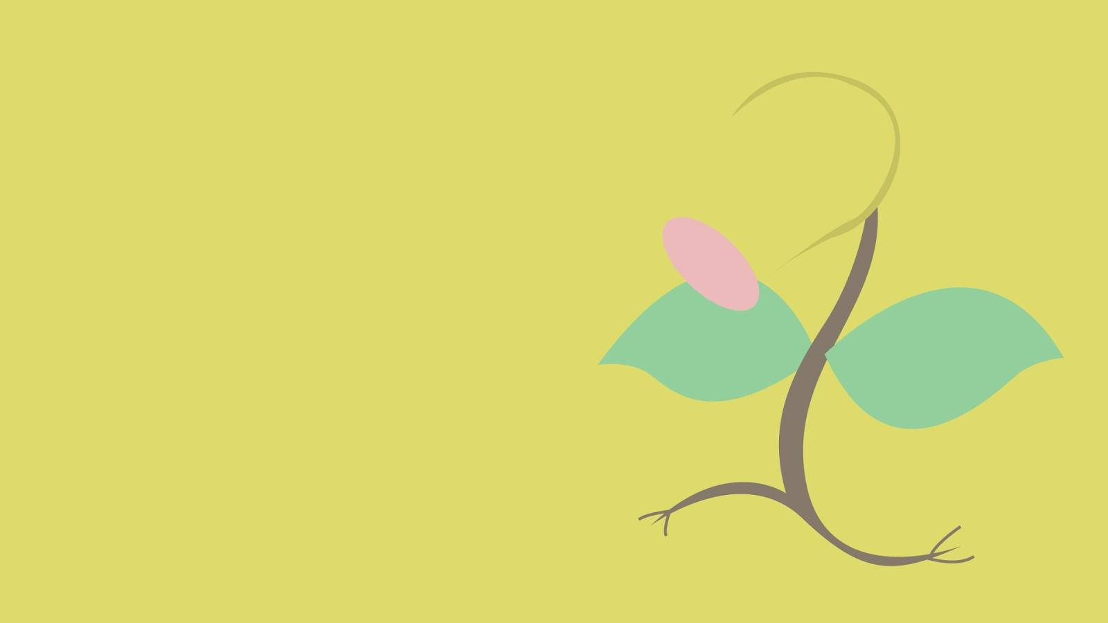 Minimalist Estetik Masaüstü Bellsprout Çizimi Duvar Kağıdı