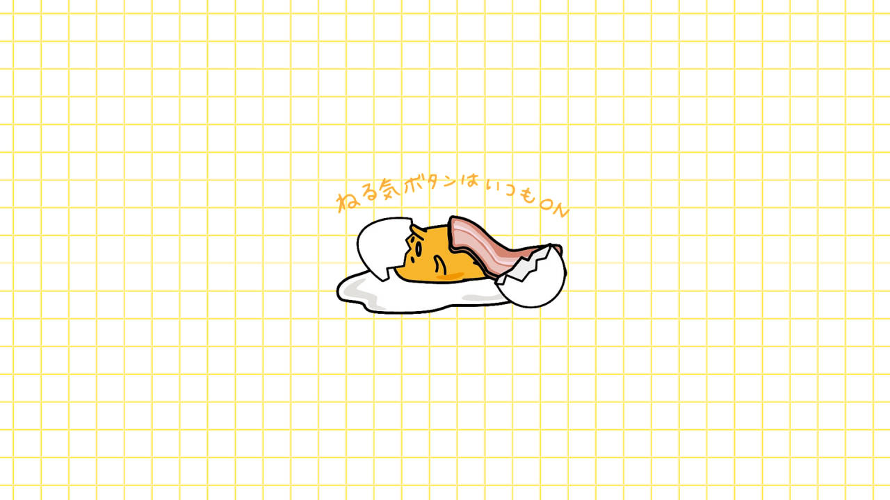 Minimalist Estetik Masaüstü Karikatür Gudetama Duvar Kağıdı