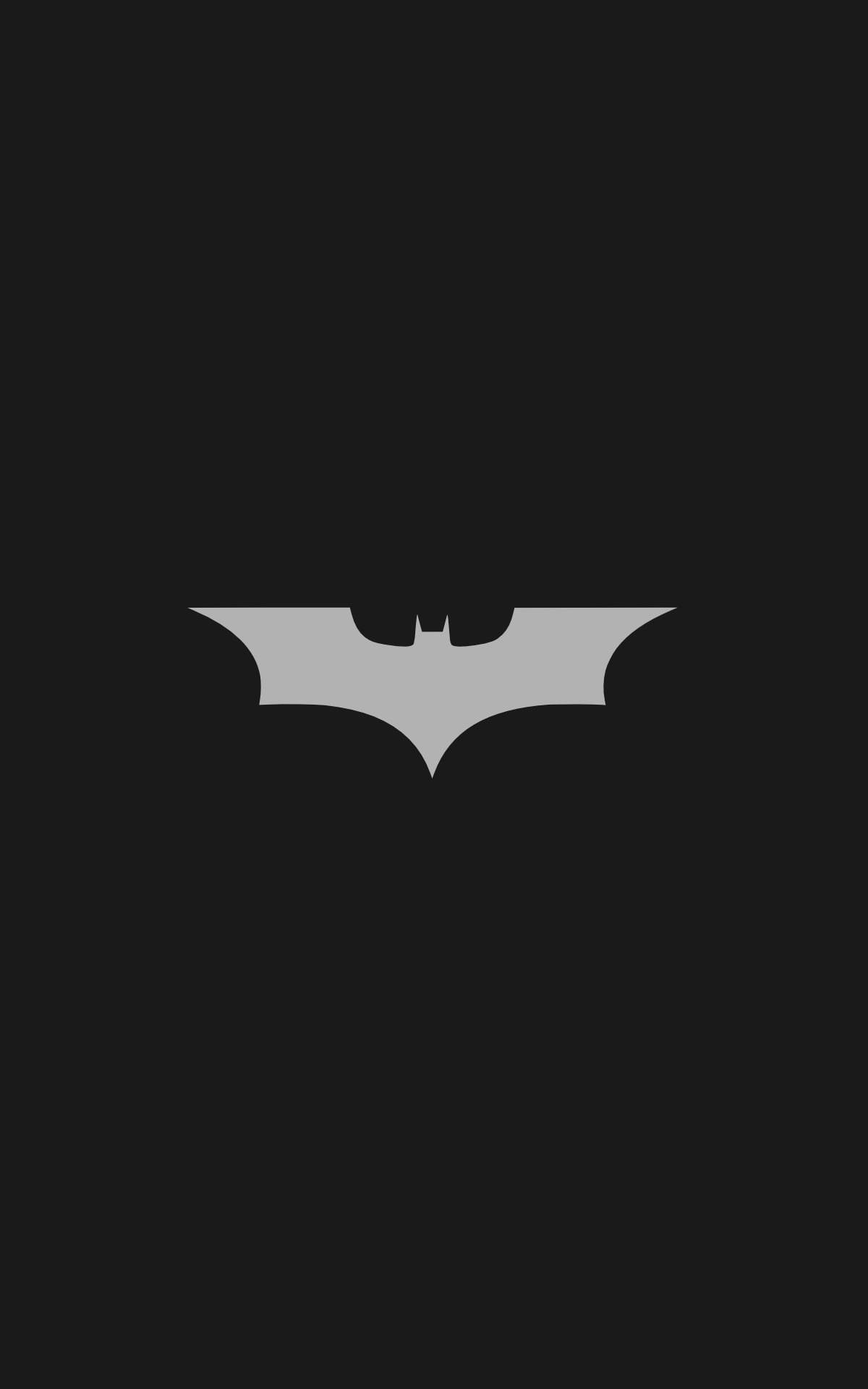Minimalist Gri Batman Logosu iPhone Duvar Kağıdı