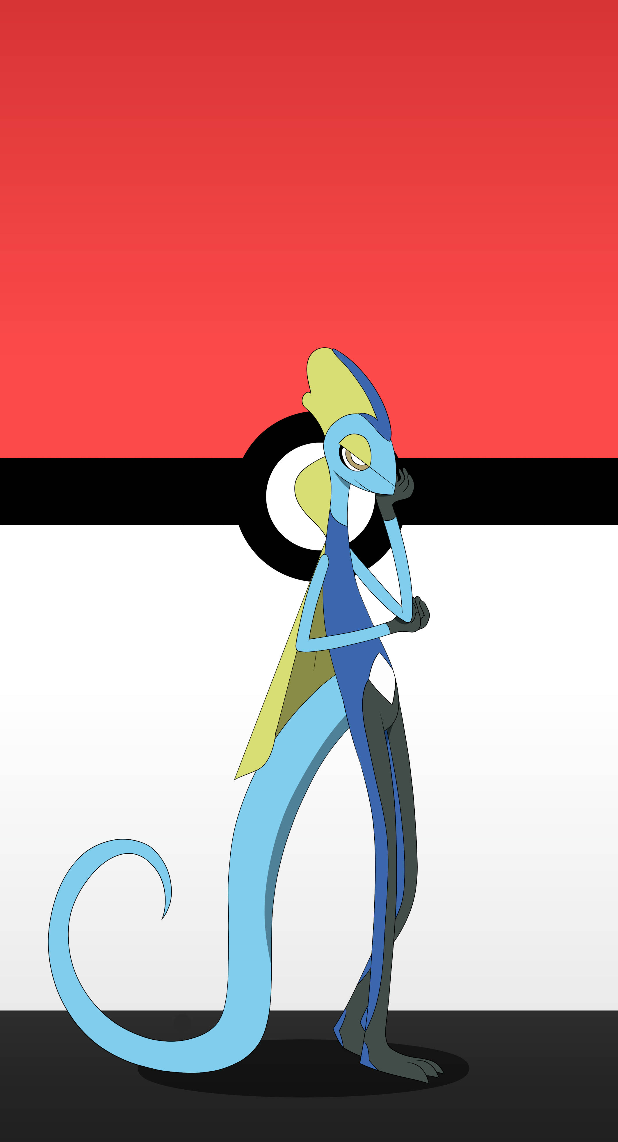 Minimalist Inteleon Poké Topu Arka Planı. Duvar Kağıdı