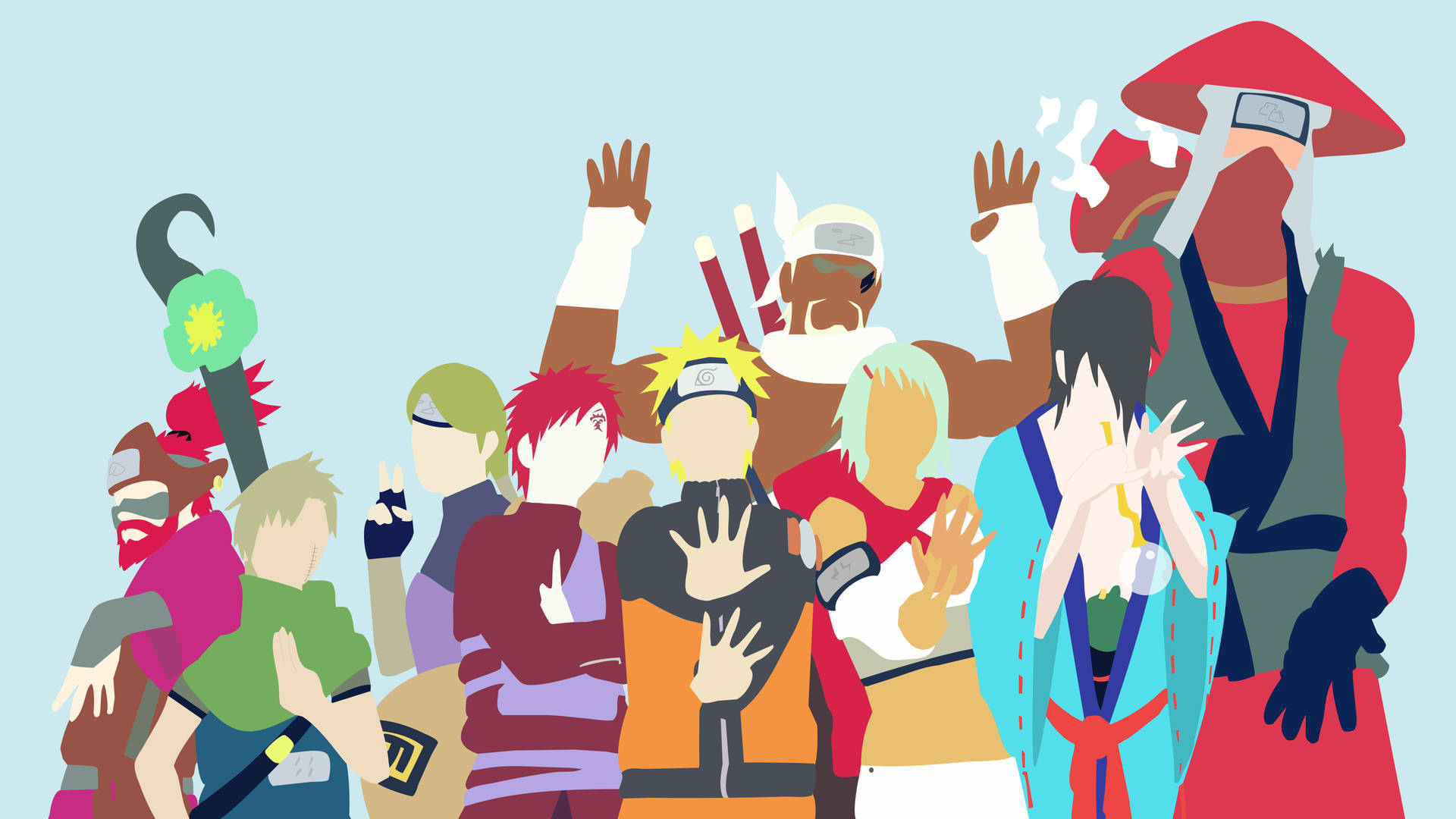 Minimalist Jinchurikiler Naruto 4K duvar kağıdı