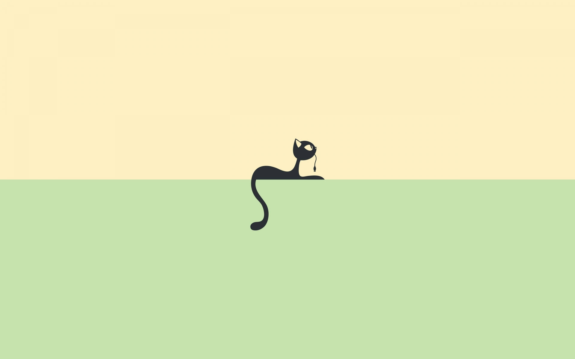 Minimalist Kedi Bilgisayar Duvar Kağıdı
