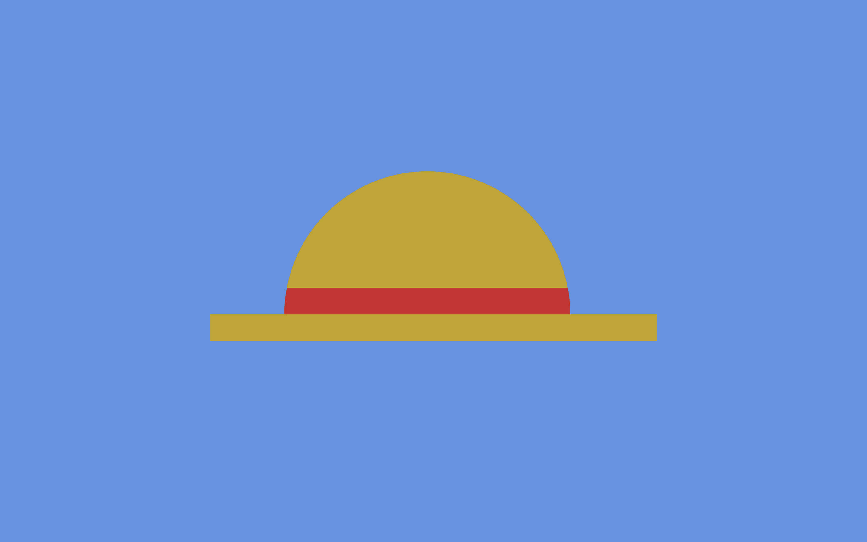 Minimalist One Piece Luffy'nin Hasır Şapkası Duvar Kağıdı