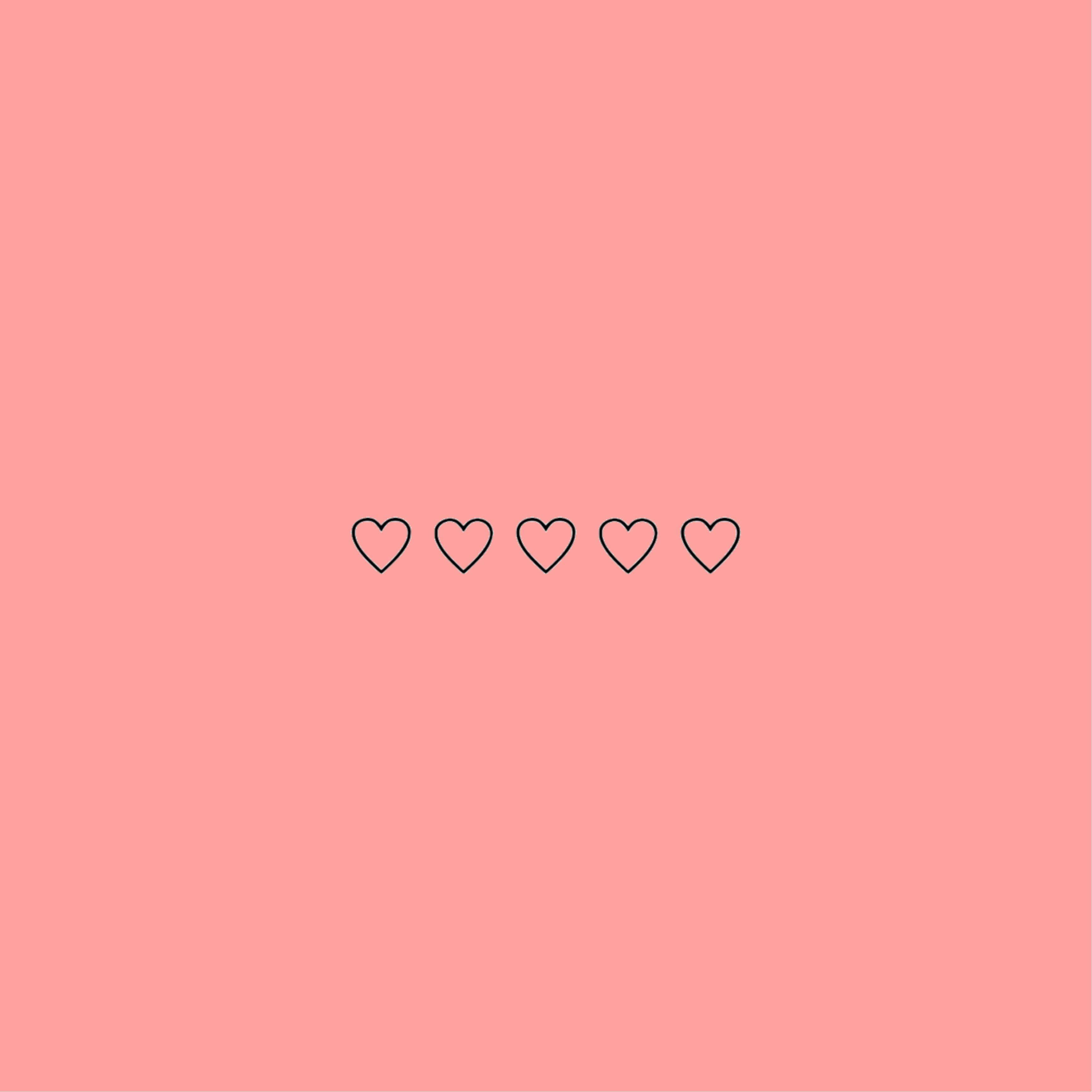 Minimalist Pastel Pembe Kalp Estetiği Duvar Kağıdı