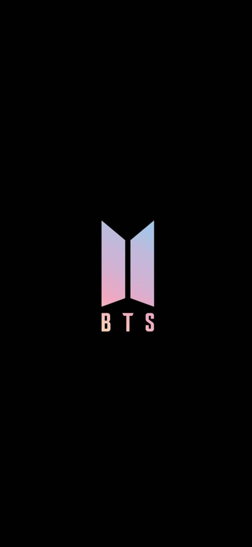 Minimalist Pembe BTS Logosu Duvar Kağıdı
