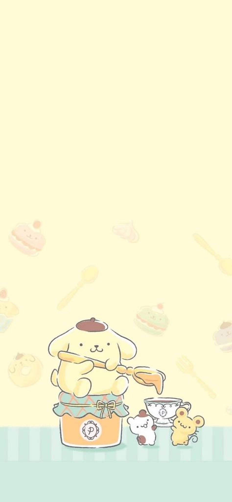 Minimalist Pompompurin Sanatı Duvar Kağıdı