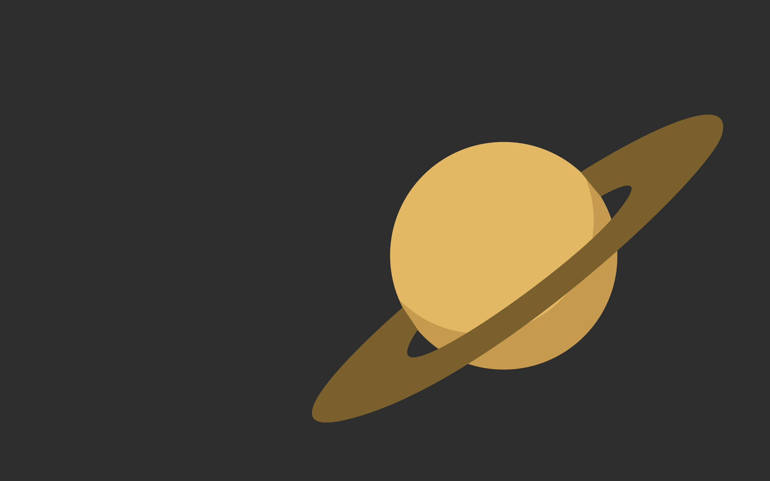 Minimalist Satürn 4K Duvar Kağıdı