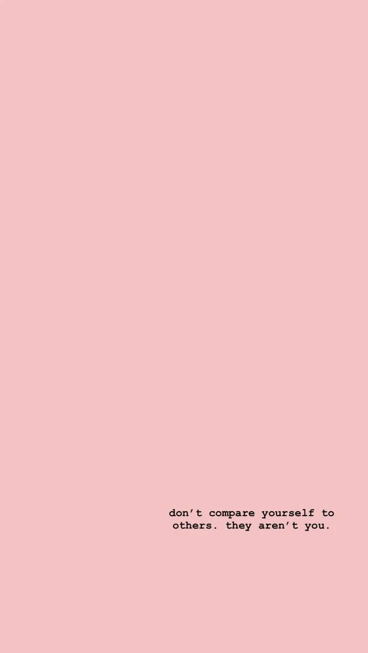 Minimalist Sevimli Alıntı Pembe Arka Plan Duvar Kağıdı