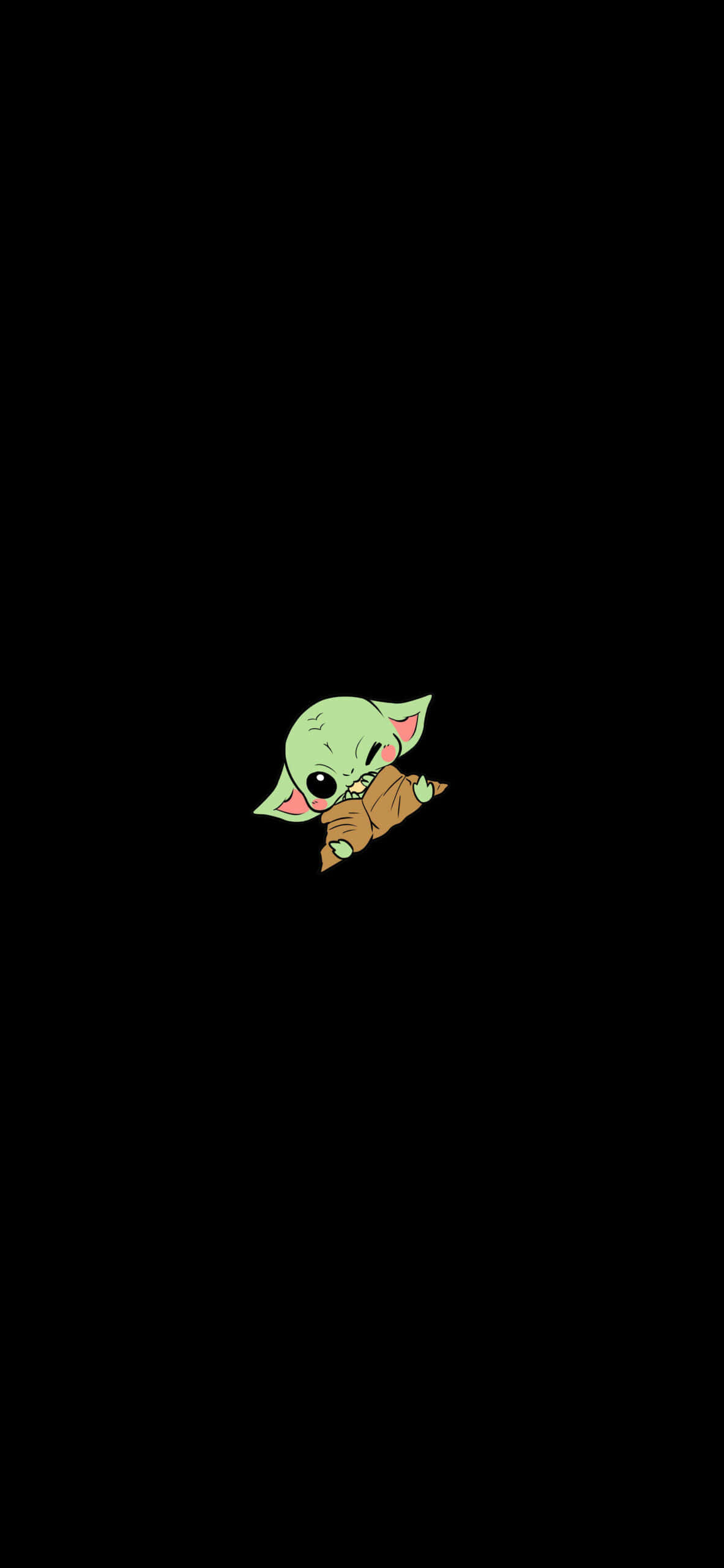 Minimalist Sevimli Bebek Yoda Resmi Duvar Kağıdı