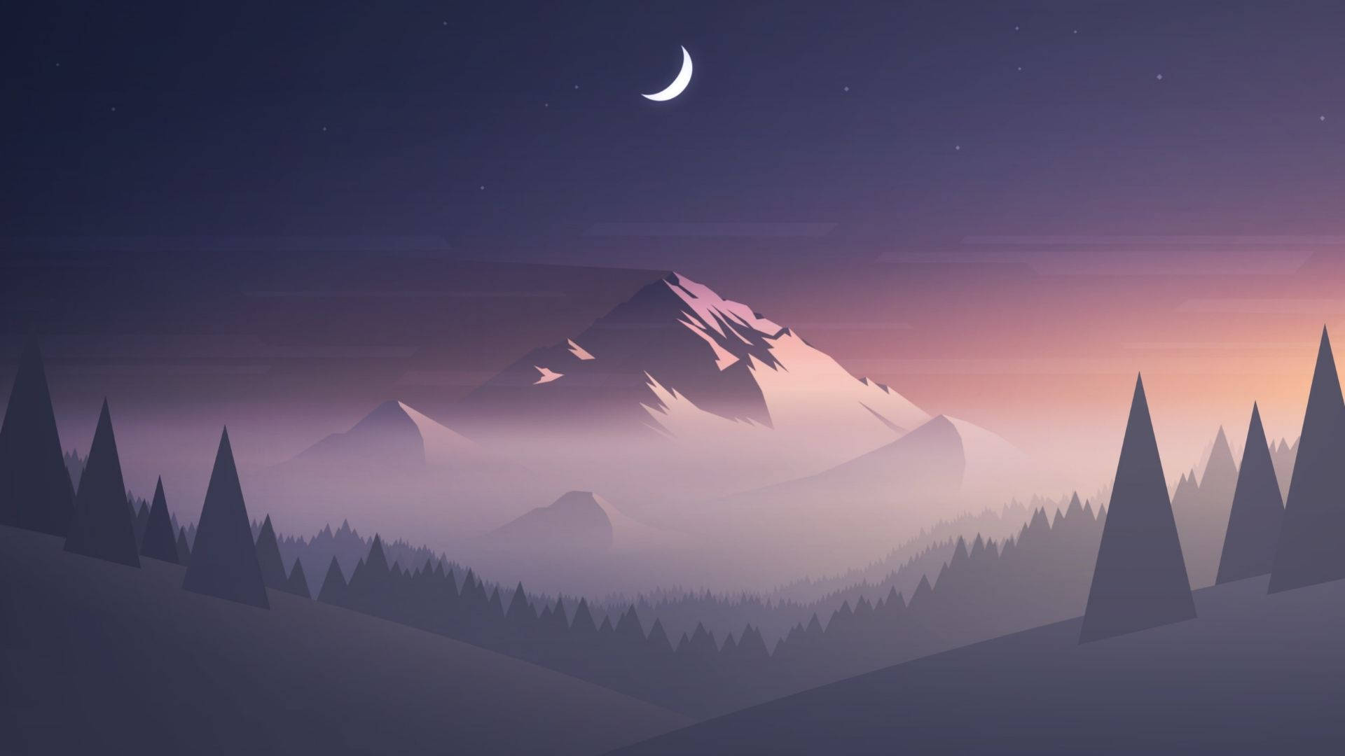 Minimalist Sisli Orman Duvar Kağıdı