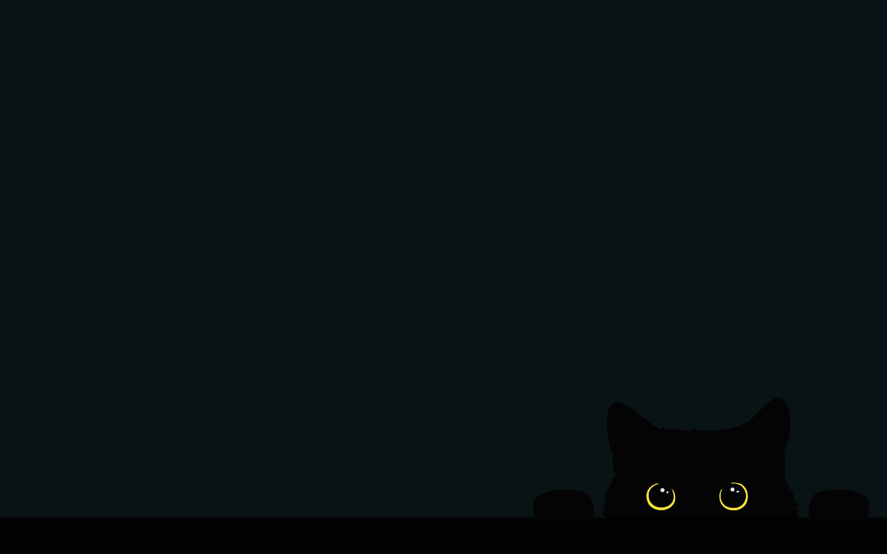 Minimalist Siyah Kedi Duvar Kağıtları Duvar Kağıdı