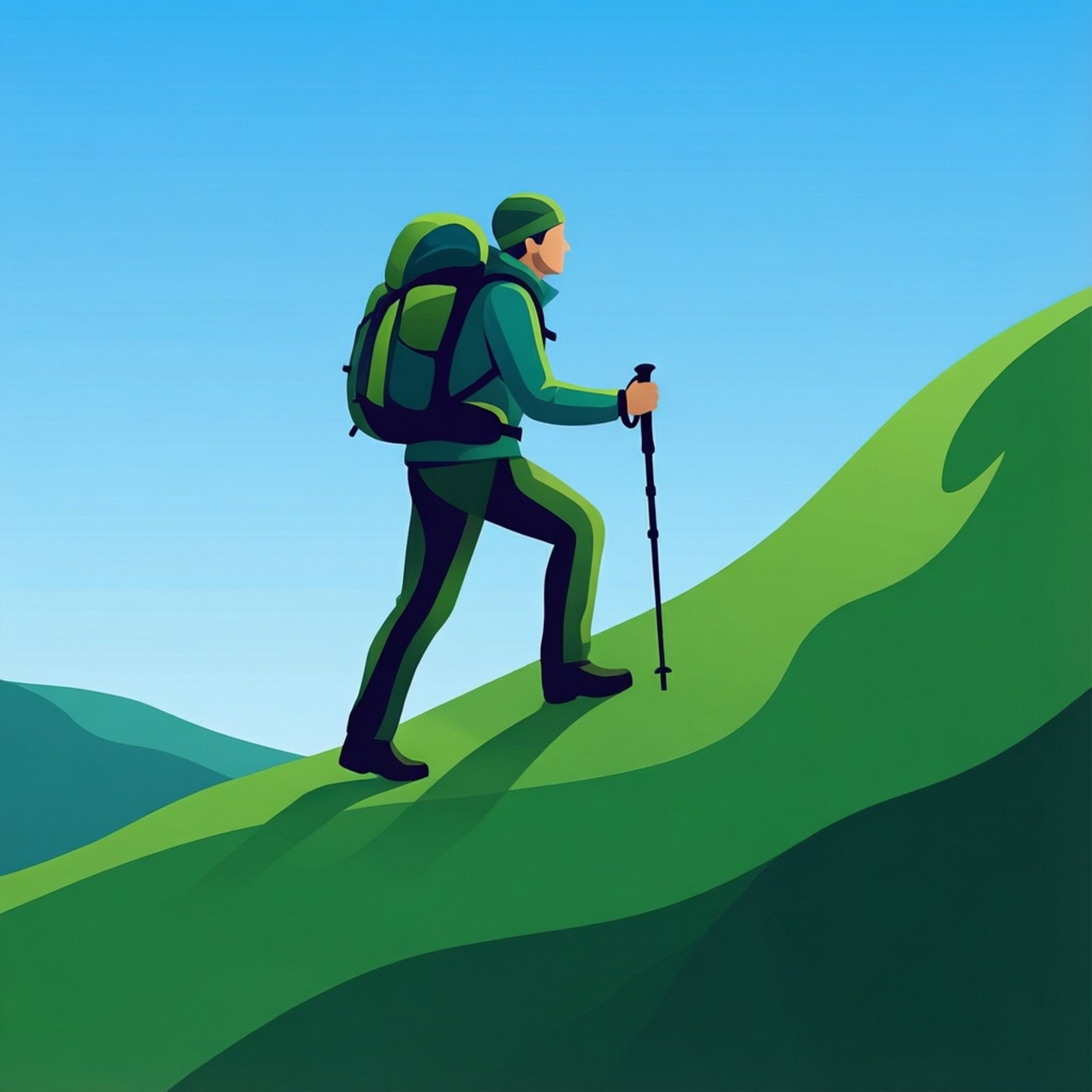 Minimalist Tepeden Yükseliş Duvar Kağıdı