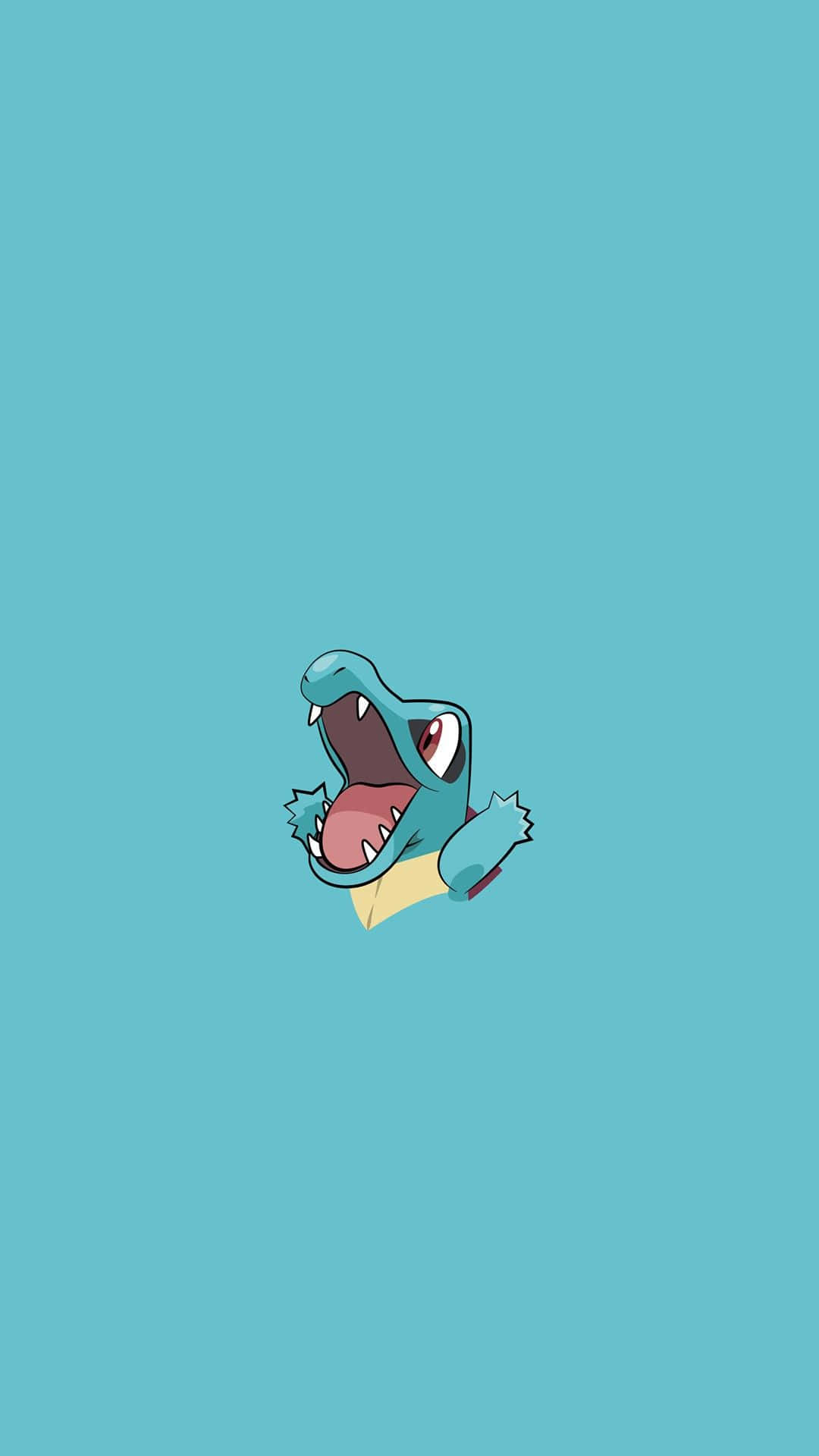 Minimalist Totodile Pokemon Estetiği Duvar Kağıdı