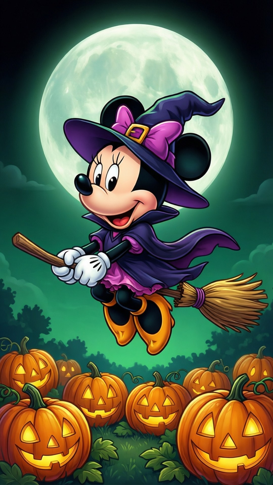 Minnie Cadı Uçuşu Duvar Kağıdı