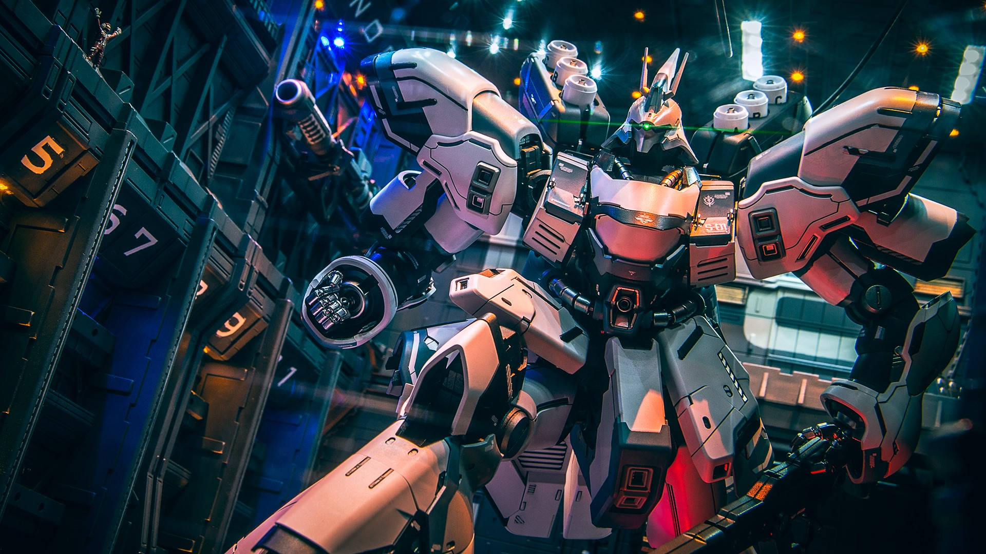 Mobile Suit Gundam Makineli Tüfekle Duvar Kağıdı