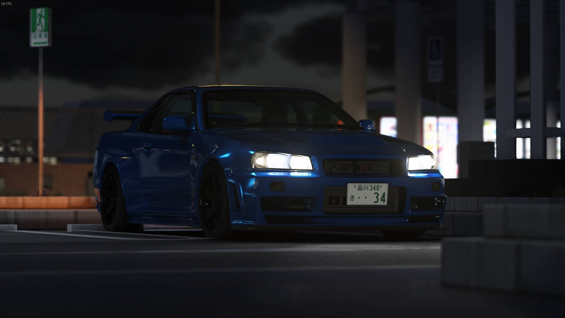 Modifiye Nissan Skyline GTR R34 Duvar Kağıdı