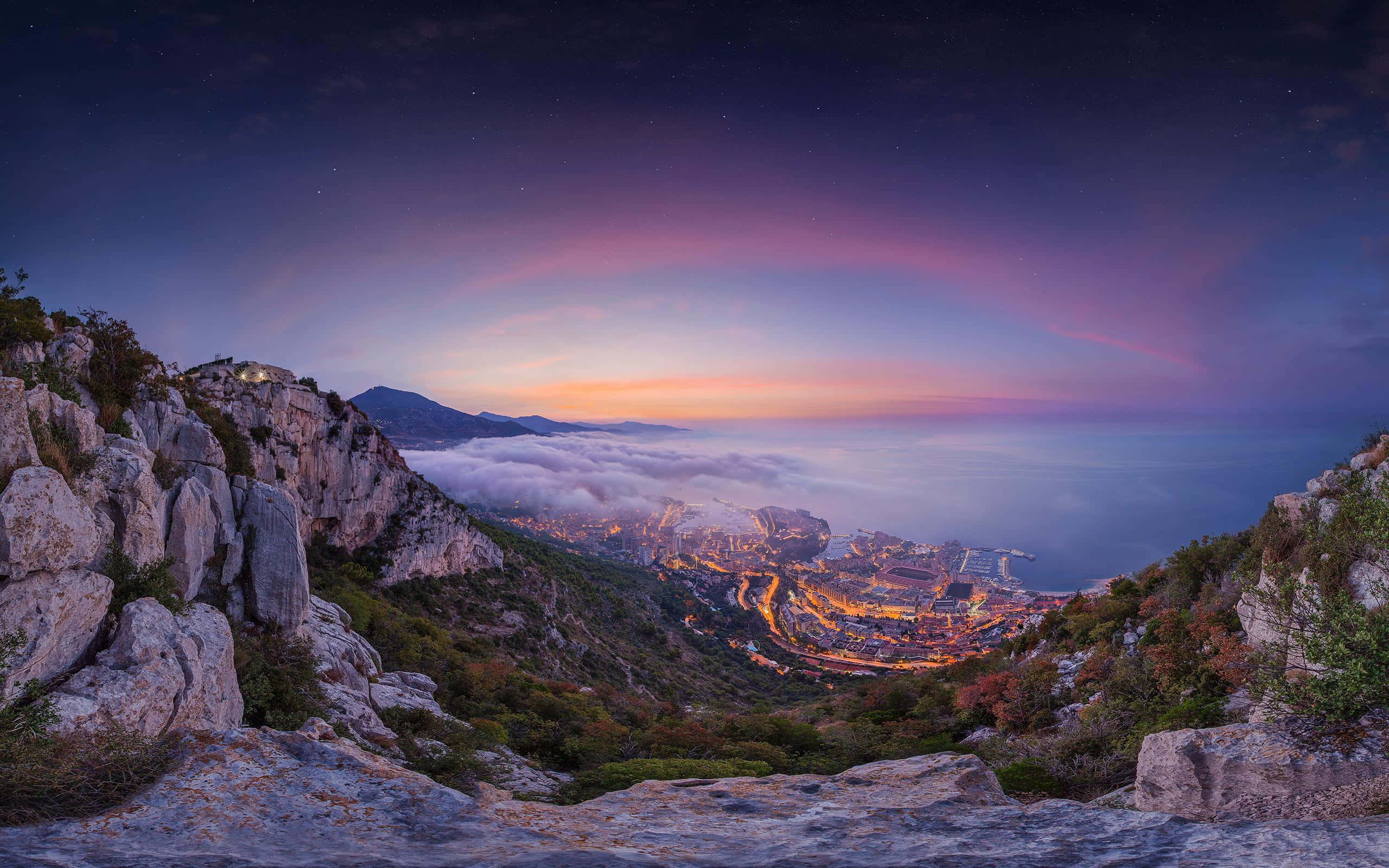 Monte Carlo Monako Yaz Gün Doğumu MacBook Varsayılan Duvar Kağıdı