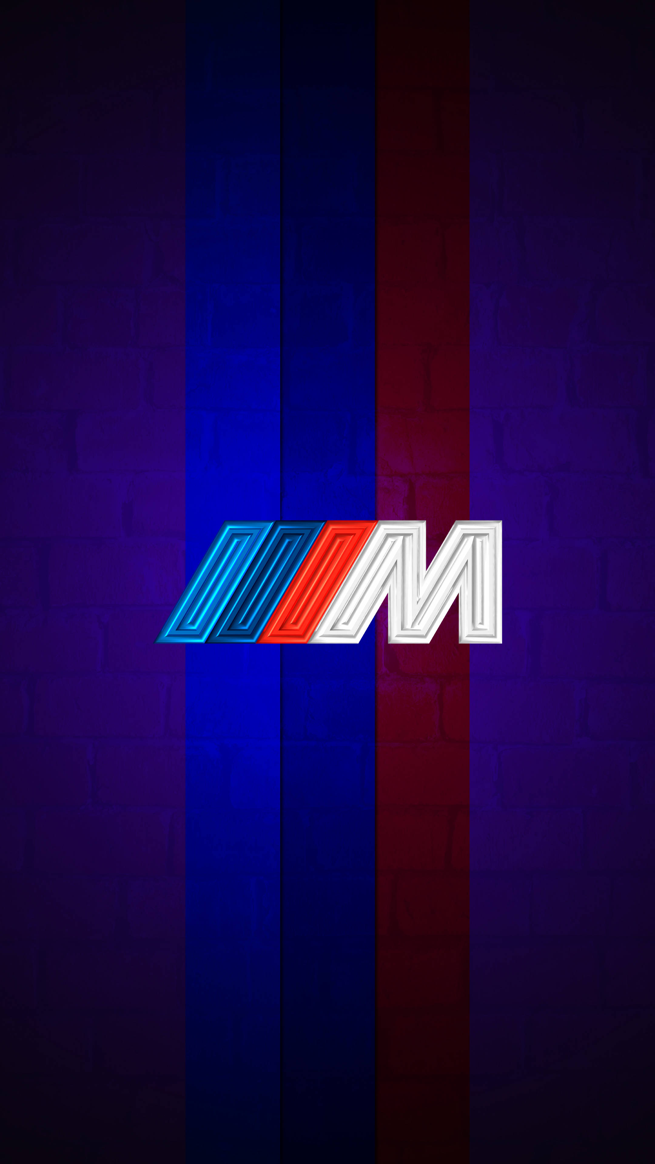 Mor Çizgili BMW M Logosu Duvar Kağıdı