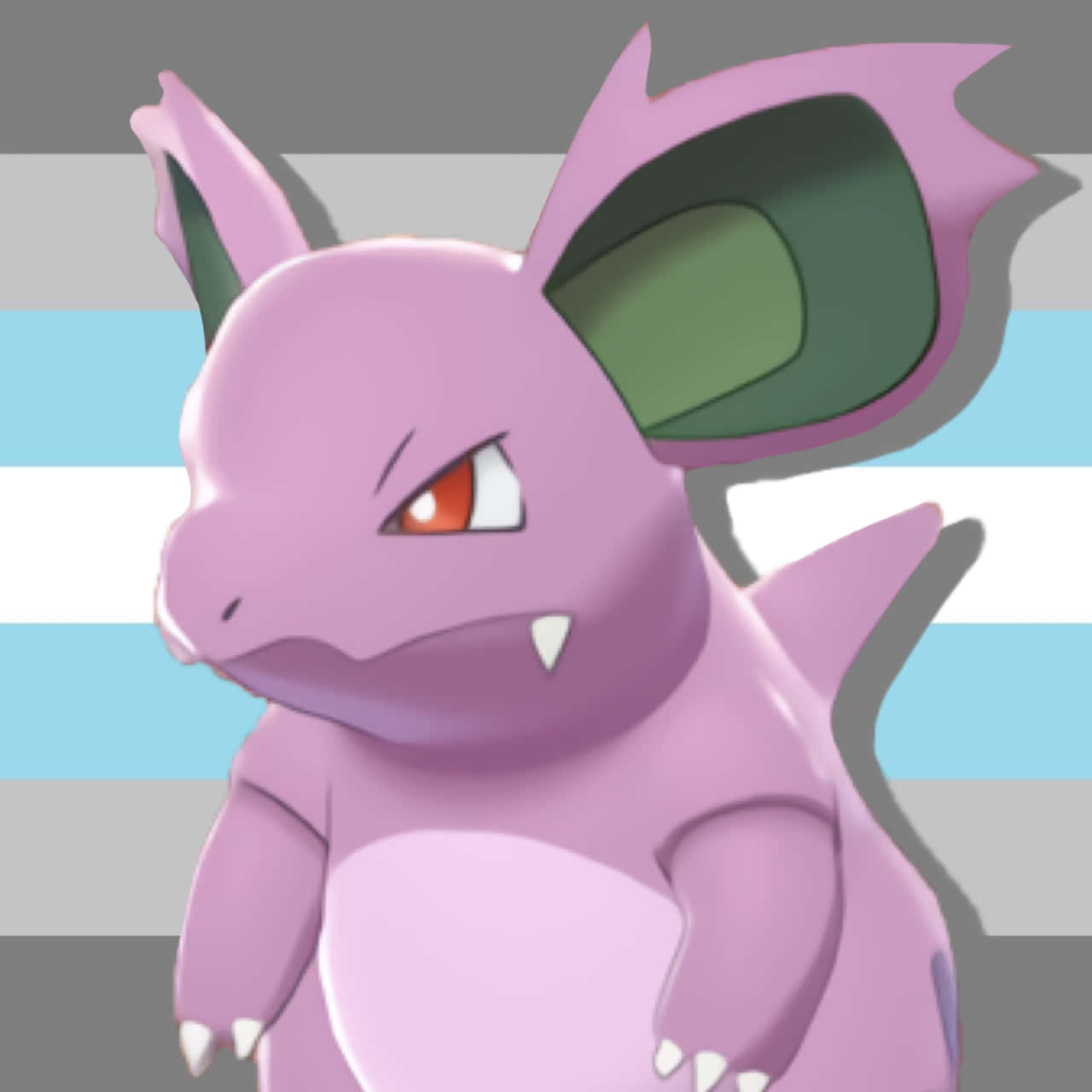 Mor Nidorina ve Demiboy Gurur Bayrağı Duvar Kağıdı