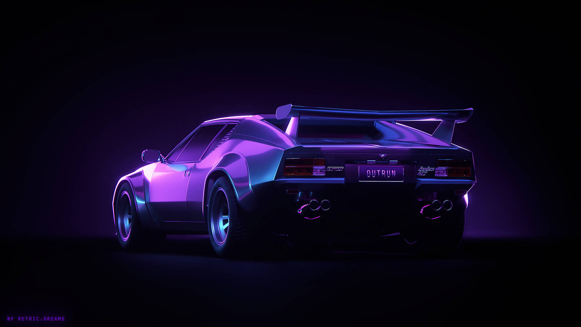 Mor Pontiac Estetik 4K Araba Duvar Kağıdı