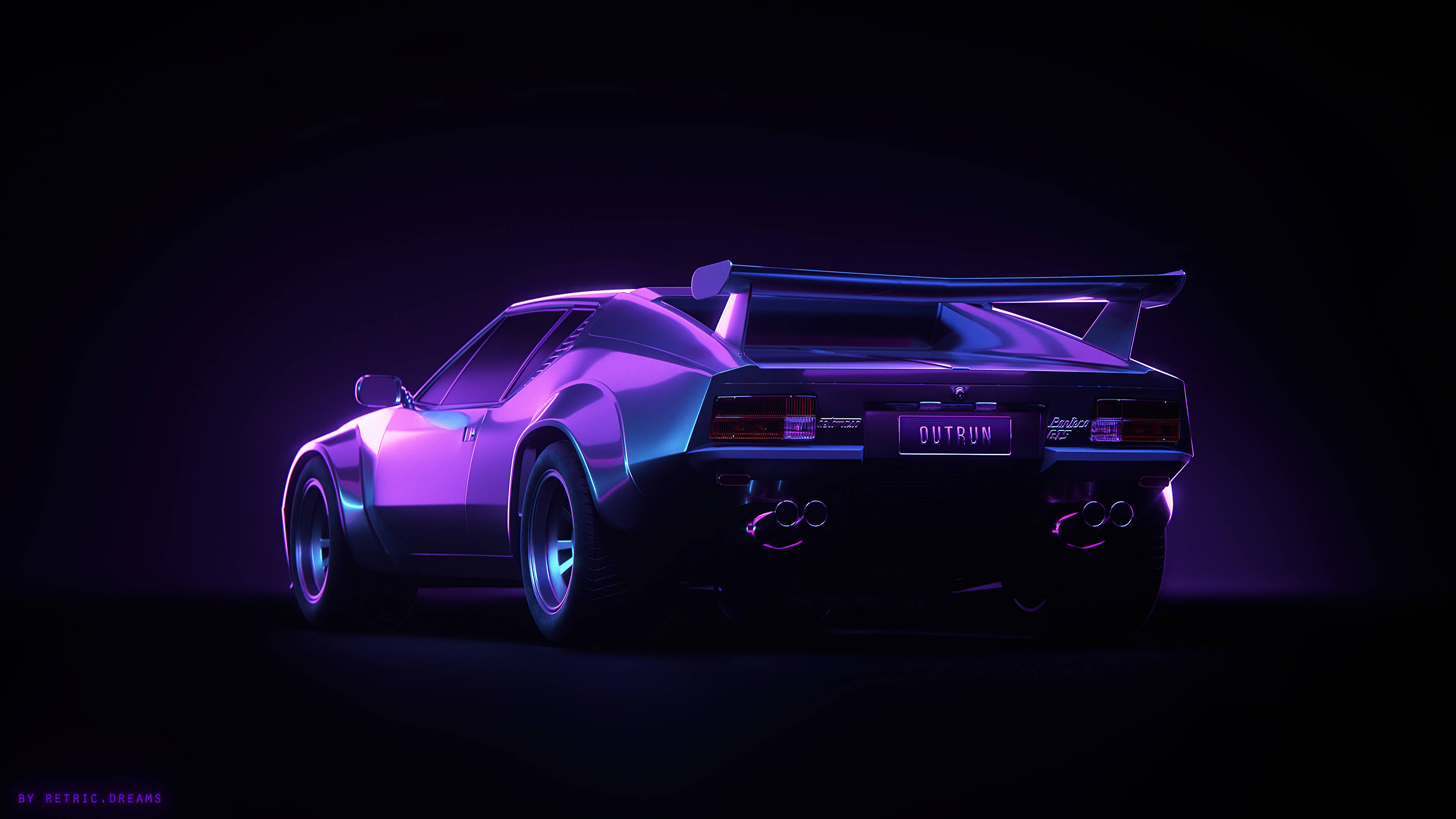 Mor Pontiac Estetik 4K Araba Duvar Kağıdı