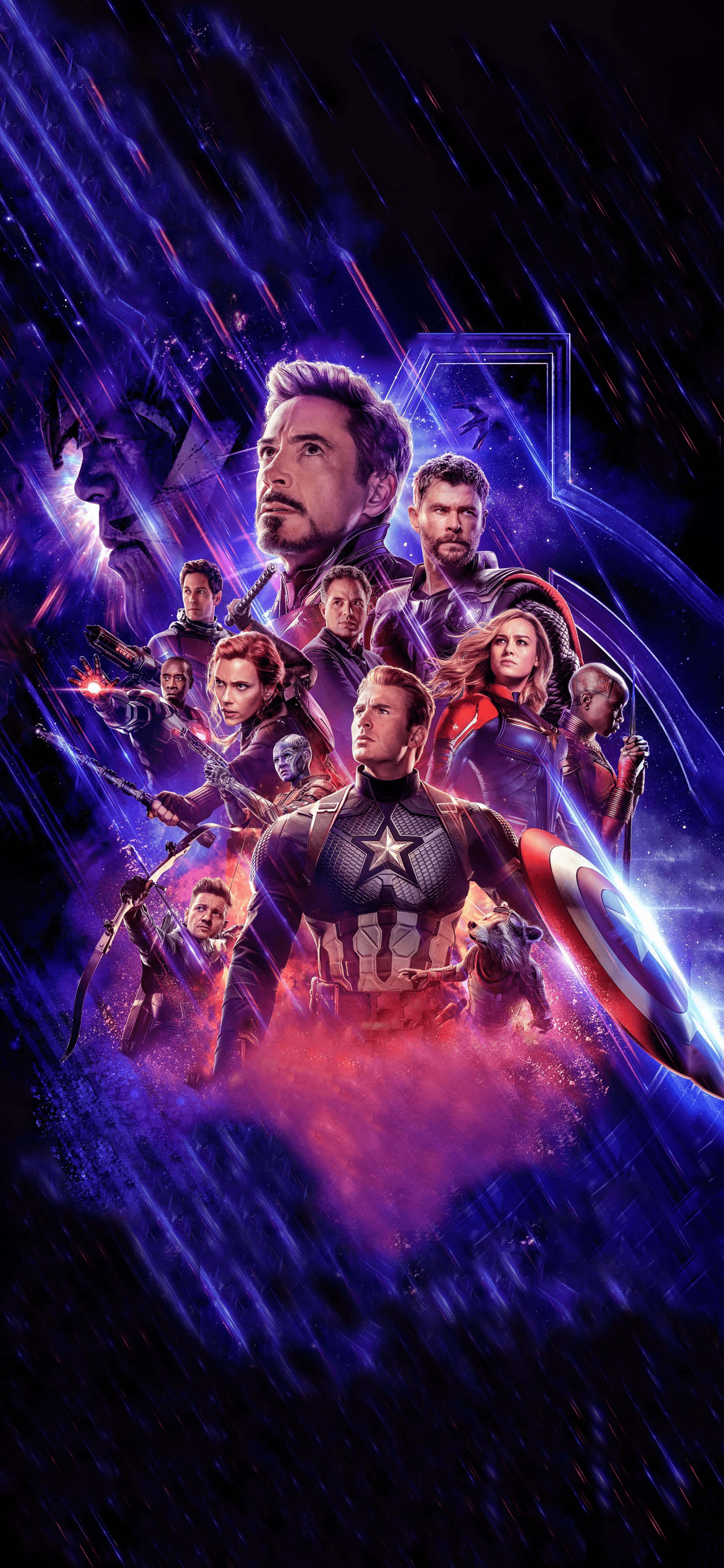 Mor Süper Avengers Endgame Telefon Duvar Kağıdı