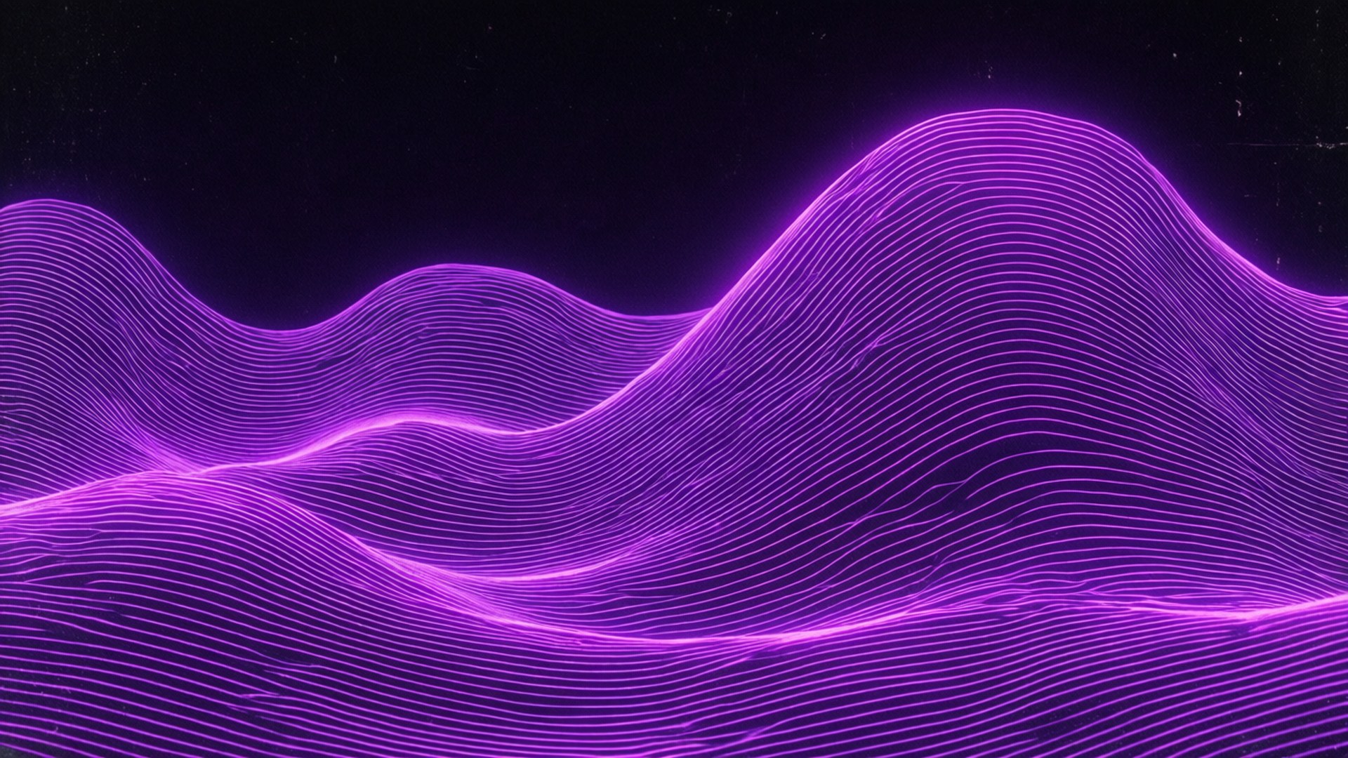 Mor Synthwave Dalgası Duvar Kağıdı