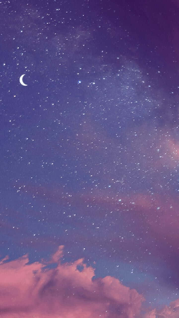 Mor Yıldızlar Estetik Tumblr Duvar Kağıdı