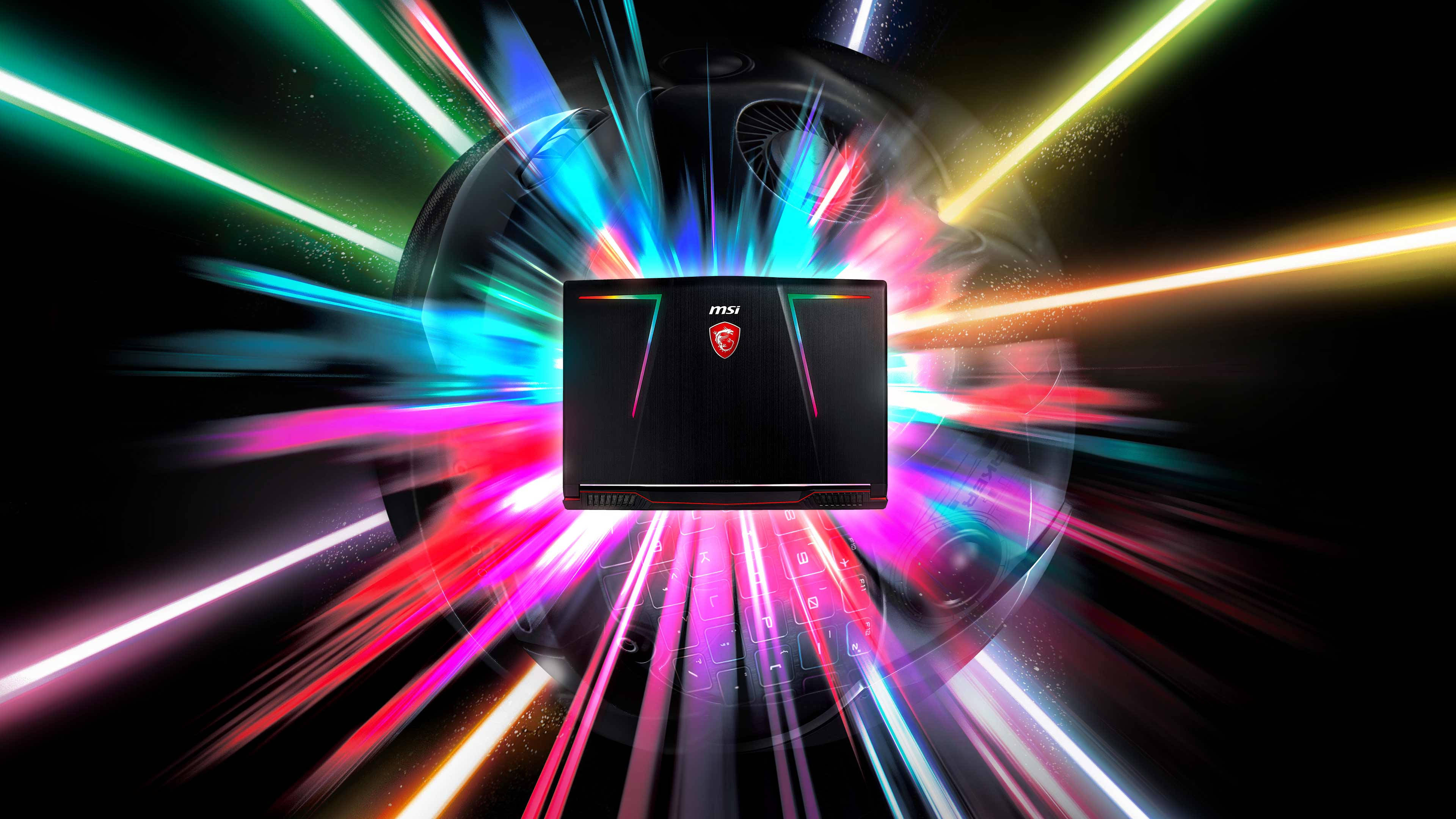 MSI Dizüstü Bilgisayar RGB 4K Duvar Kağıdı