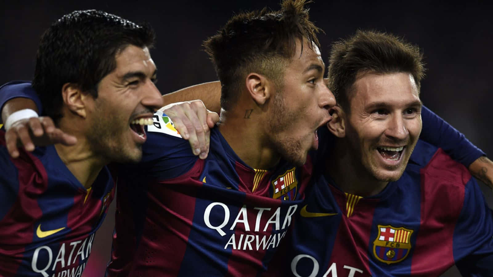 MSN Üçlüsü Neymar Yan Bakışla Duvar Kağıdı