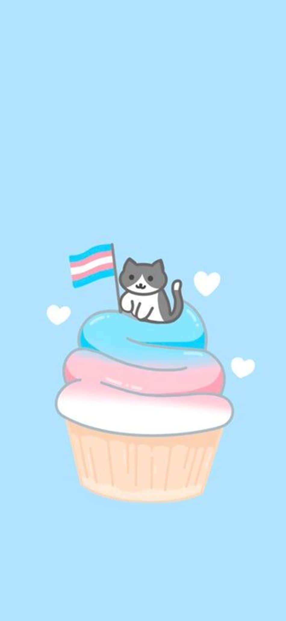 Muffin Üzerinde Kedi Trans Telefon Duvar Kağıdı