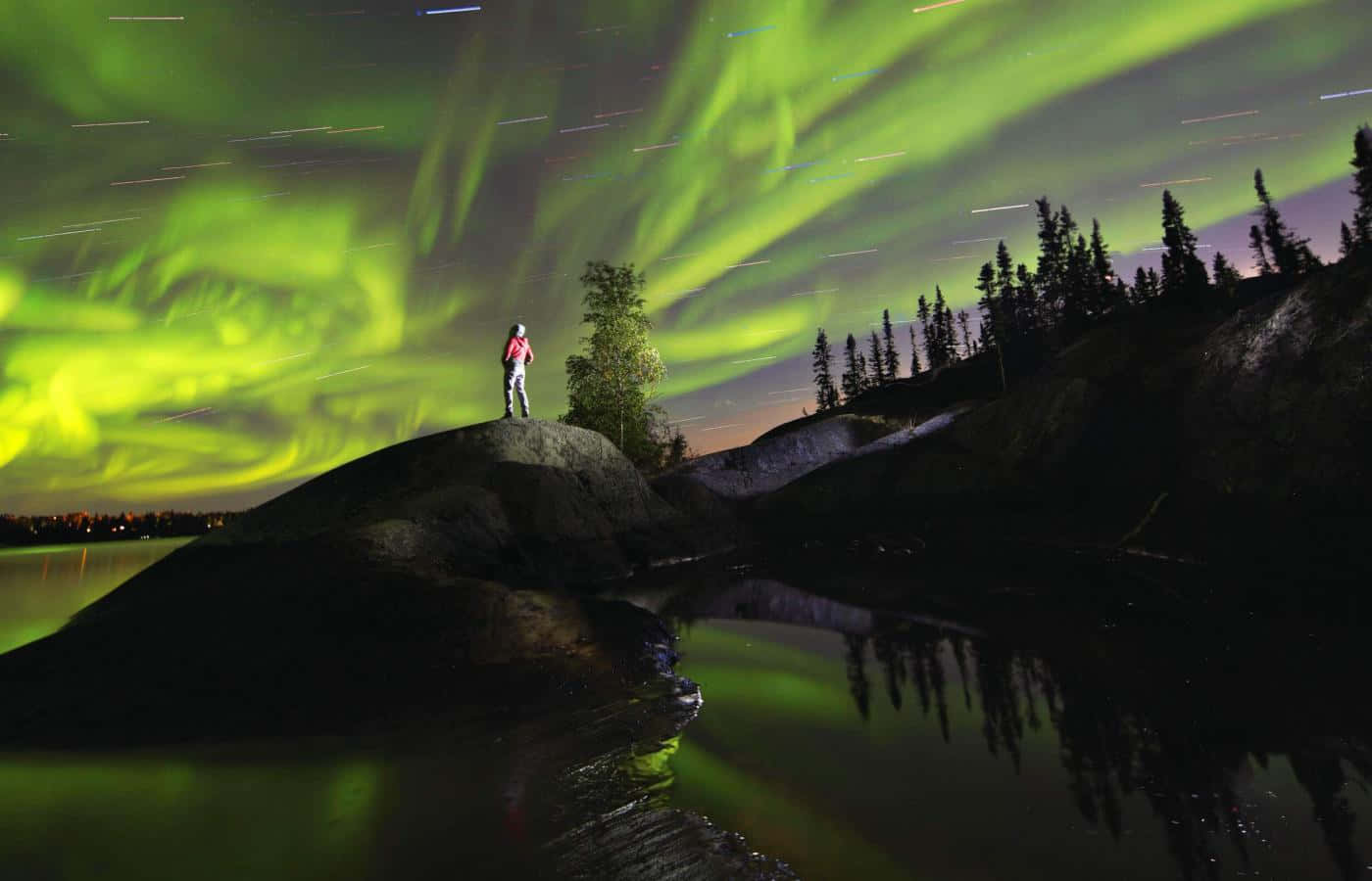 Muhteşem Aurora Borealis Görseli Duvar Kağıdı