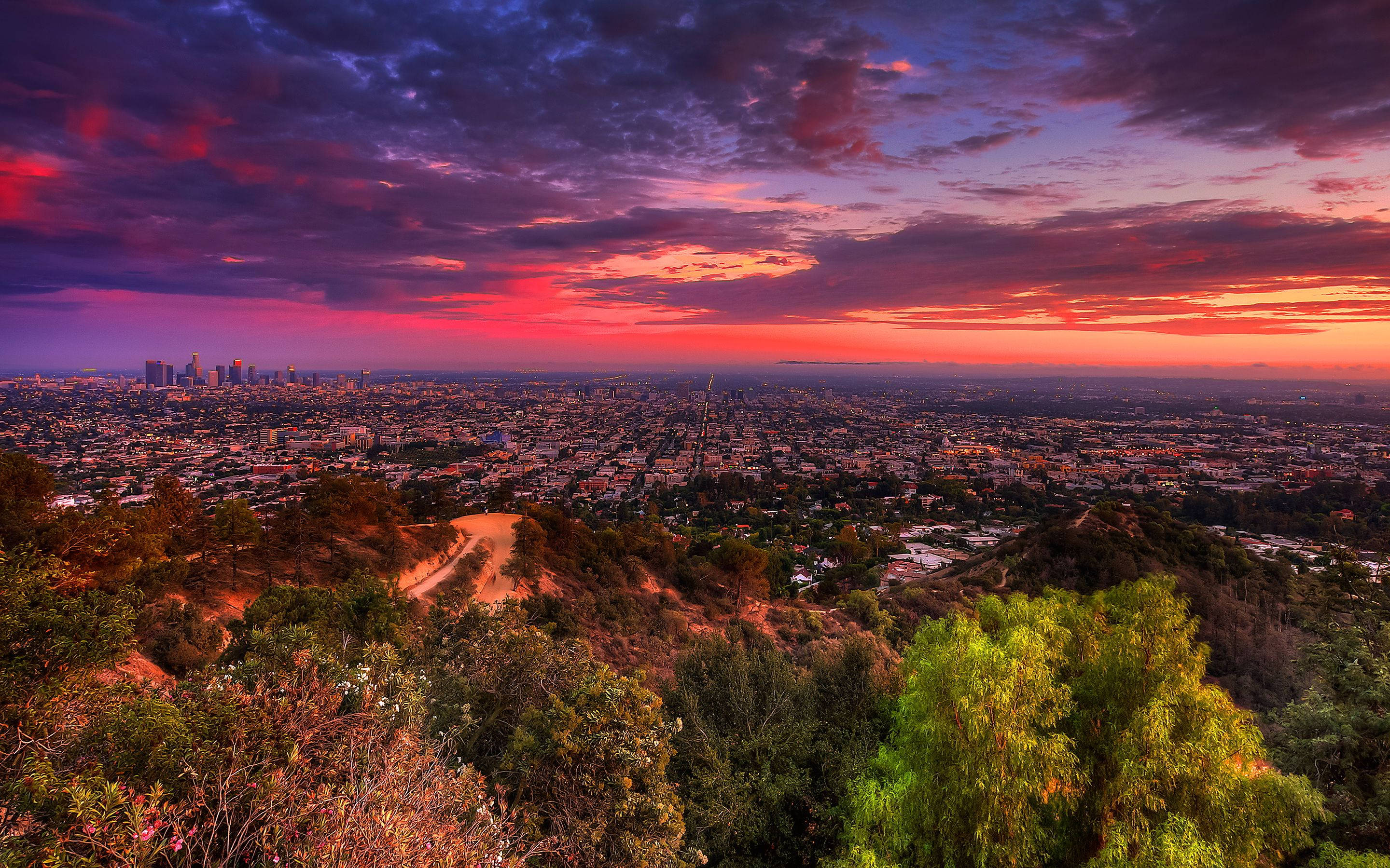 Muhteşem Los Angeles Gün Batımı Duvar Kağıdı