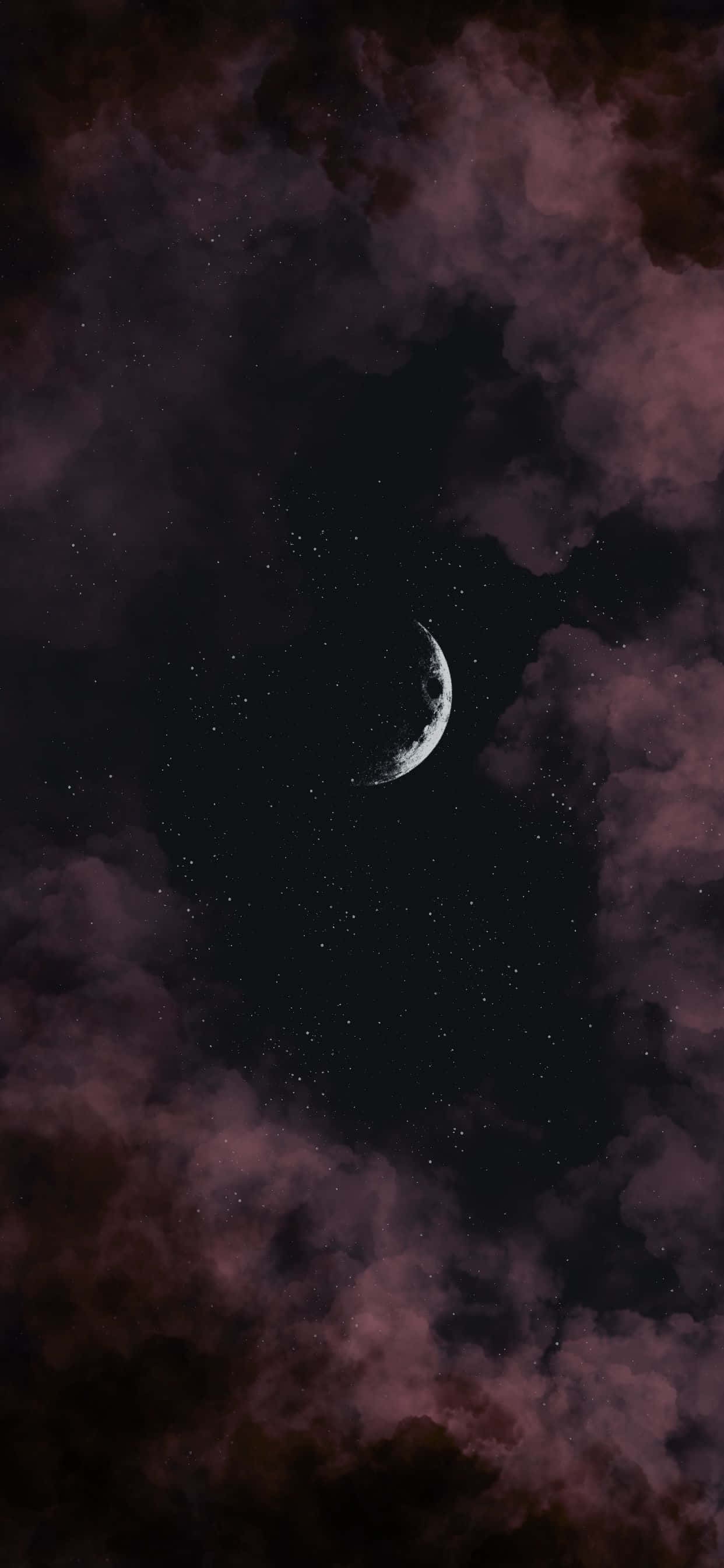 Muhteşem Mehtaplı Gece Gökyüzü Duvar Kağıdı